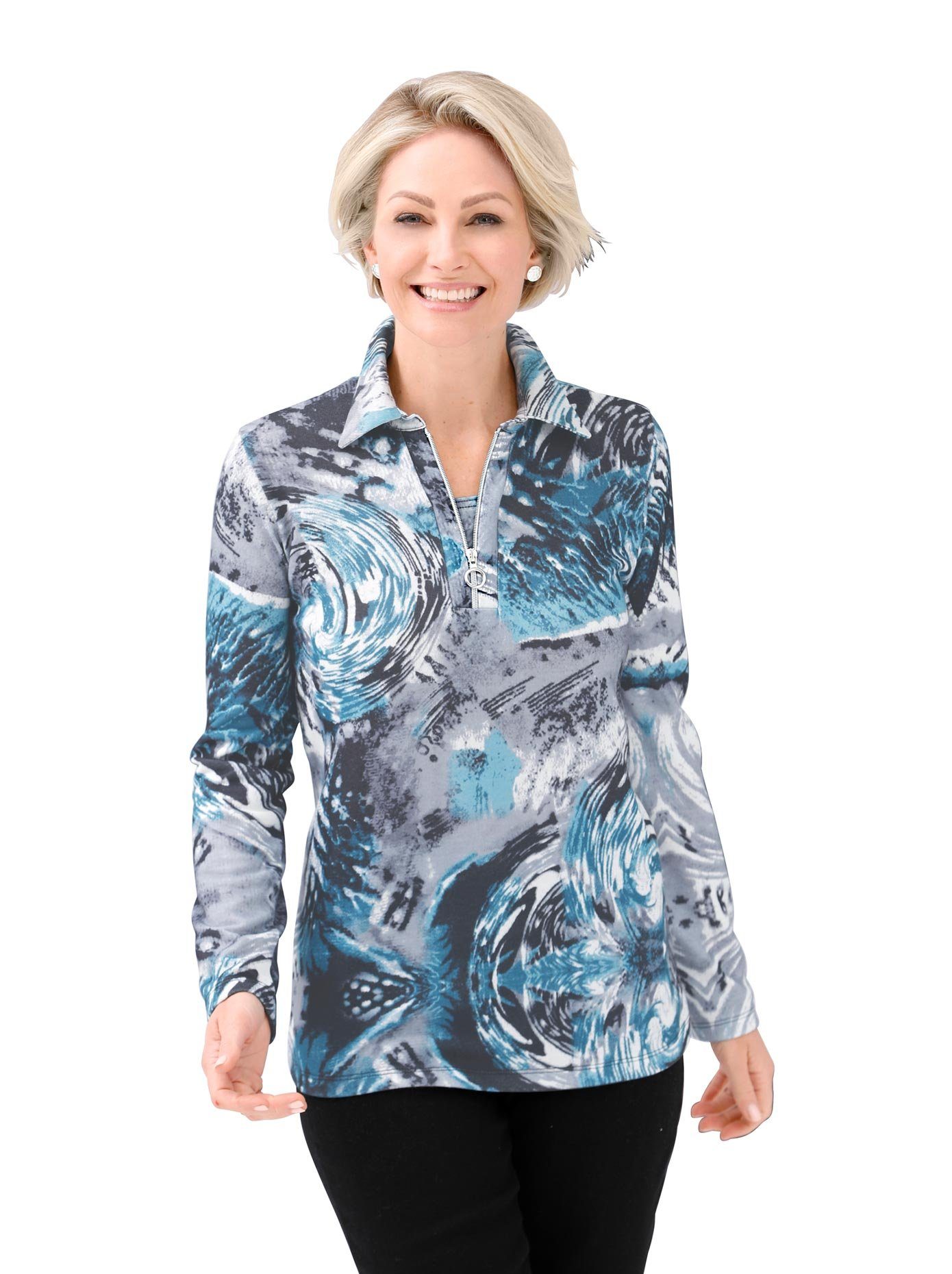 Classic Basics Poloshirt Wintershirt (1-delig) dames polo's maat 40 blauw
