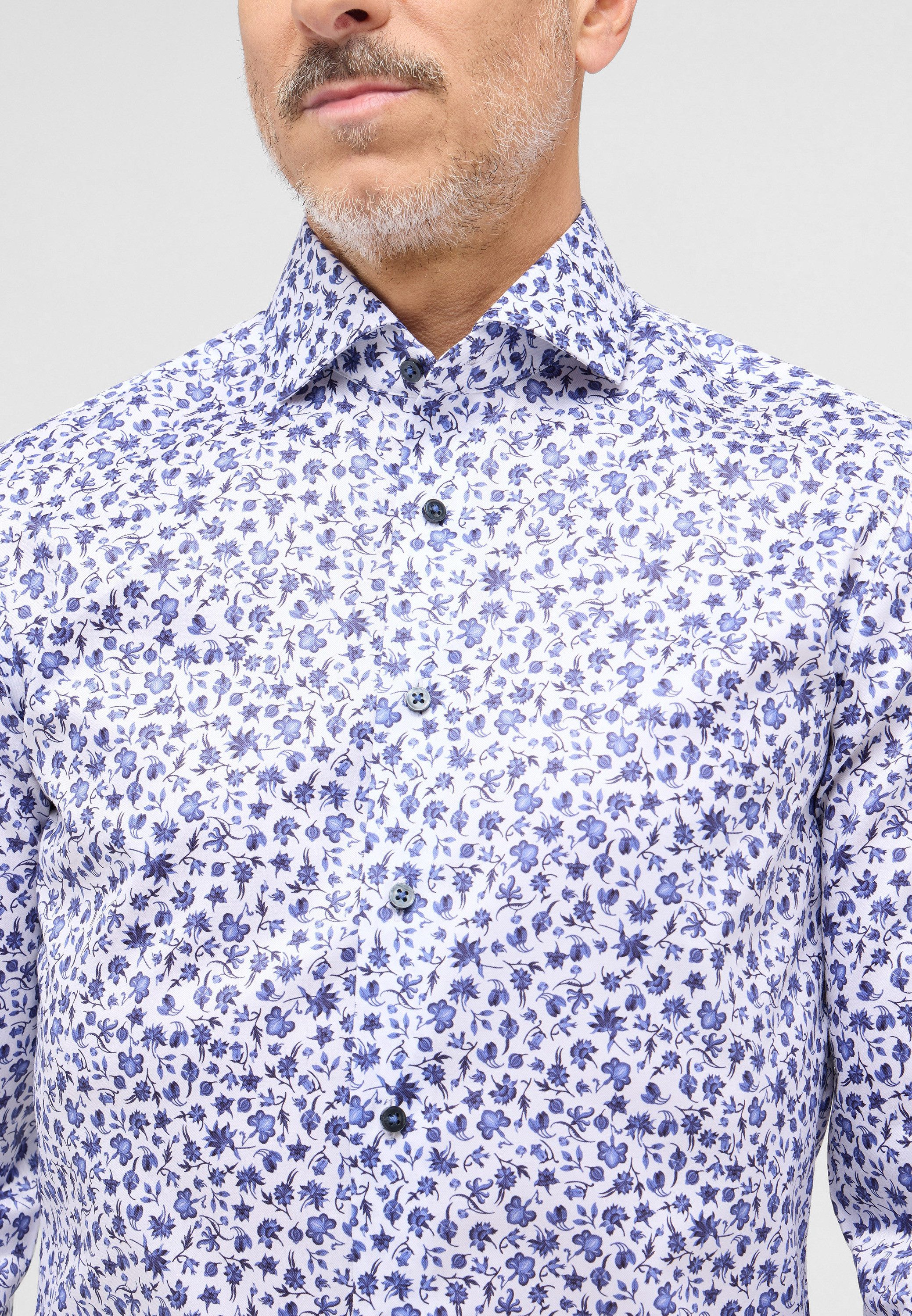 Eterna Overhemd met lange mouwen Slim fit NON IRON (strijkvrij)