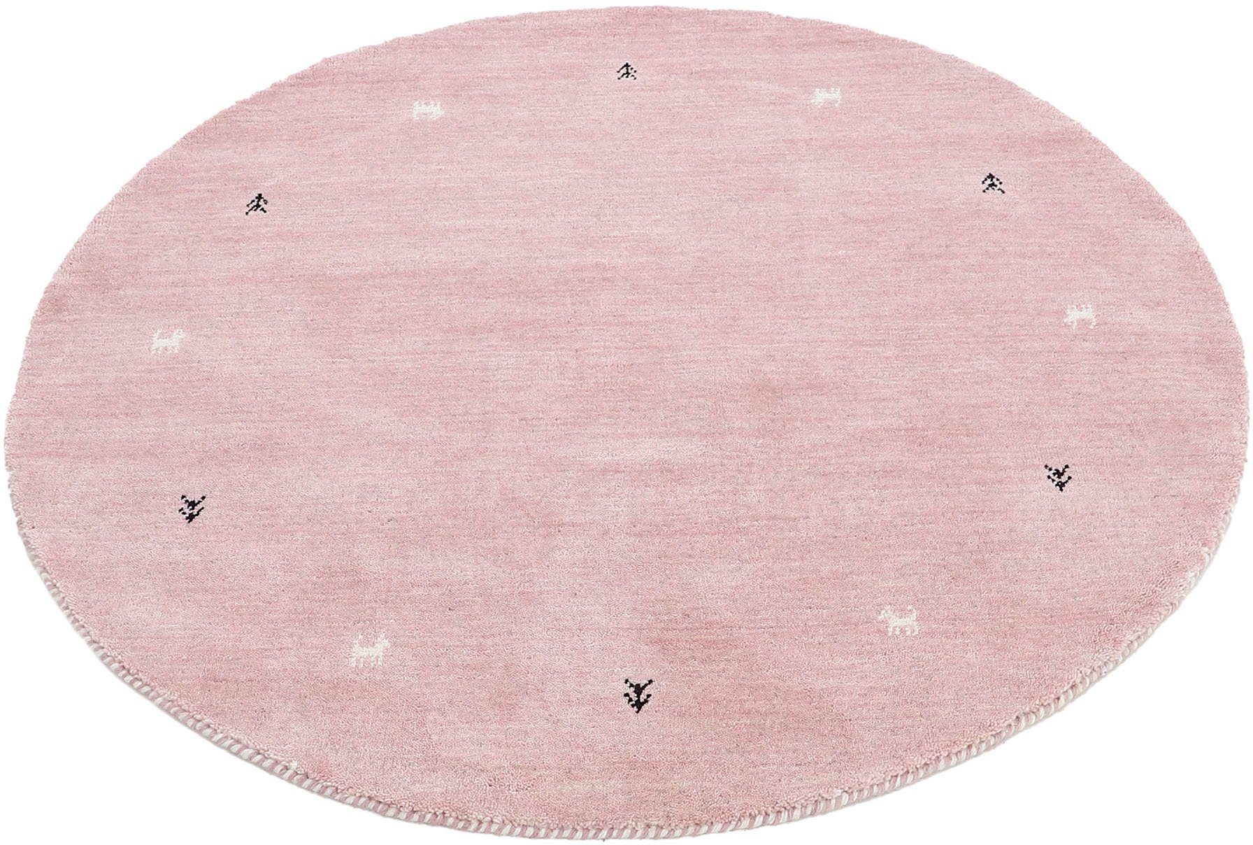 carpetfine Wollen kleed Gabbeh uni zuivere wol met de hand geweven, gabbeh diermotief warm omgevingsklimaat vele maten