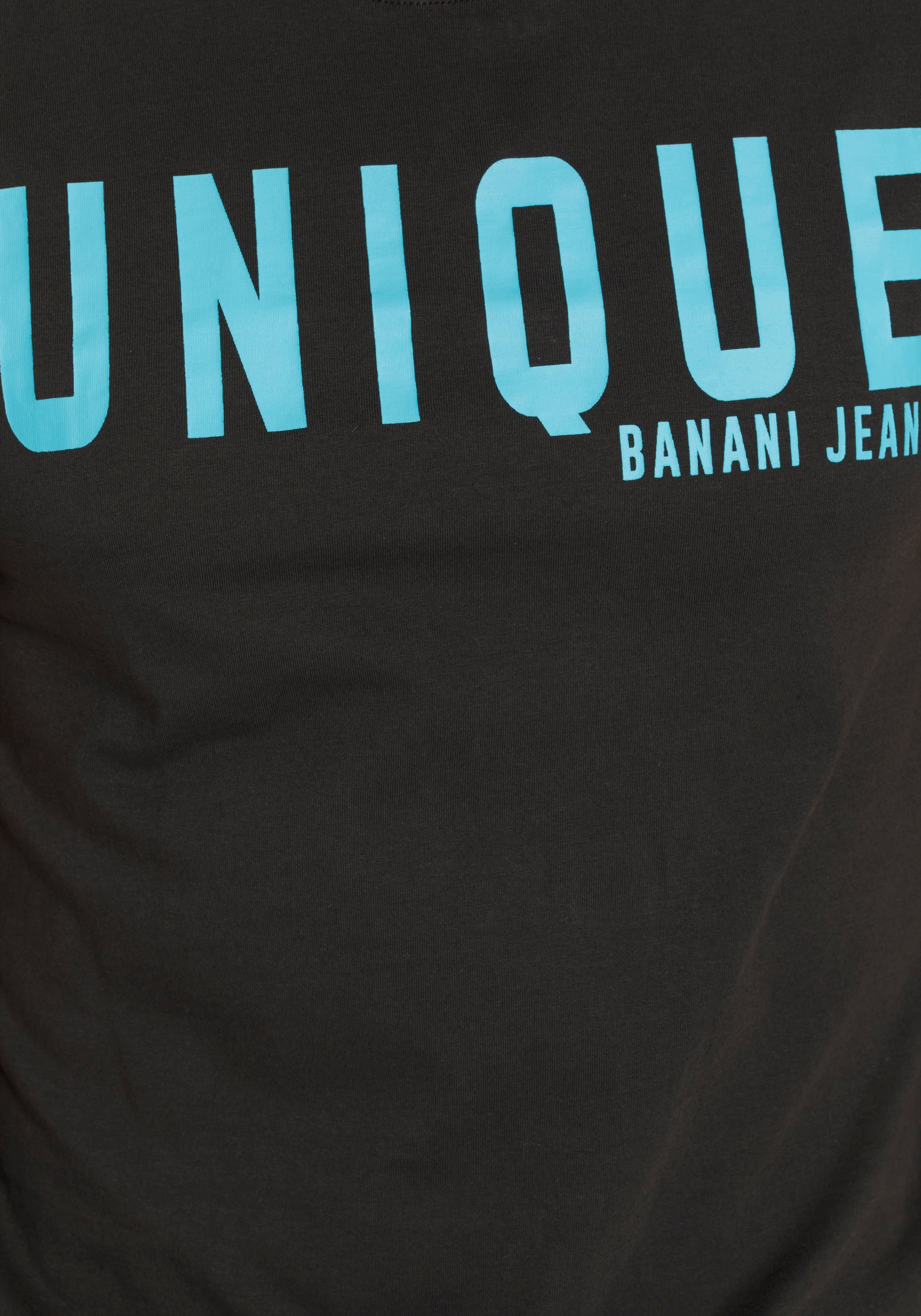 Bruno Banani T-shirt smal gesneden, met logoprints, ronde hals
