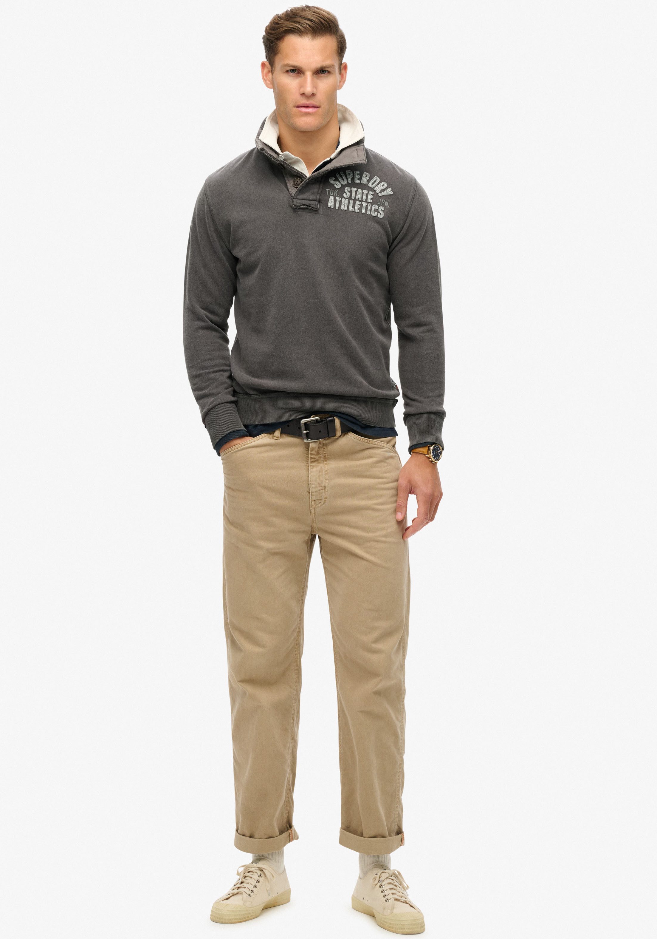 Superdry Sweatshirt Vintage Athletic Henley Jumper