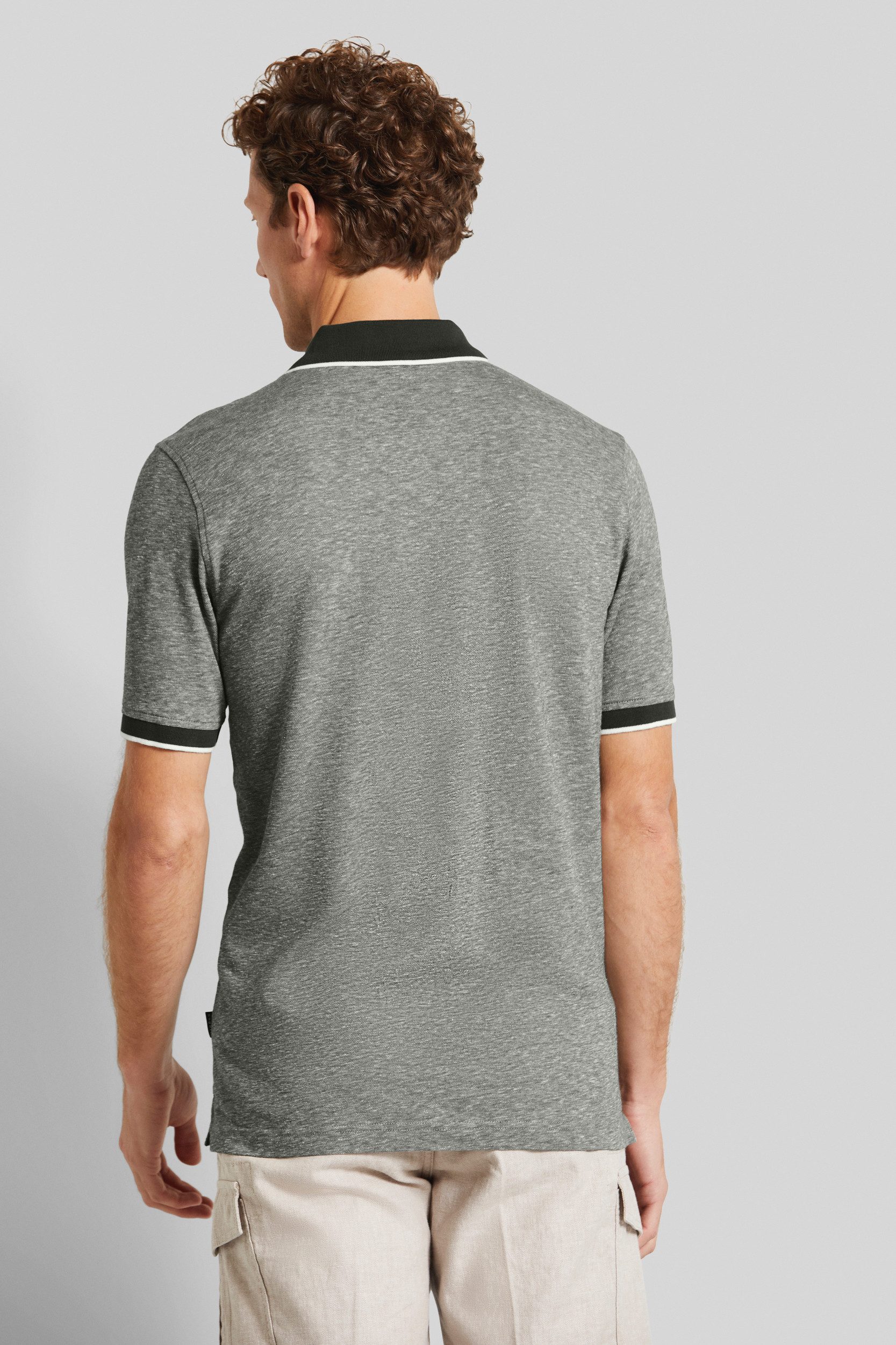 Bugatti Poloshirt met contraststrepen