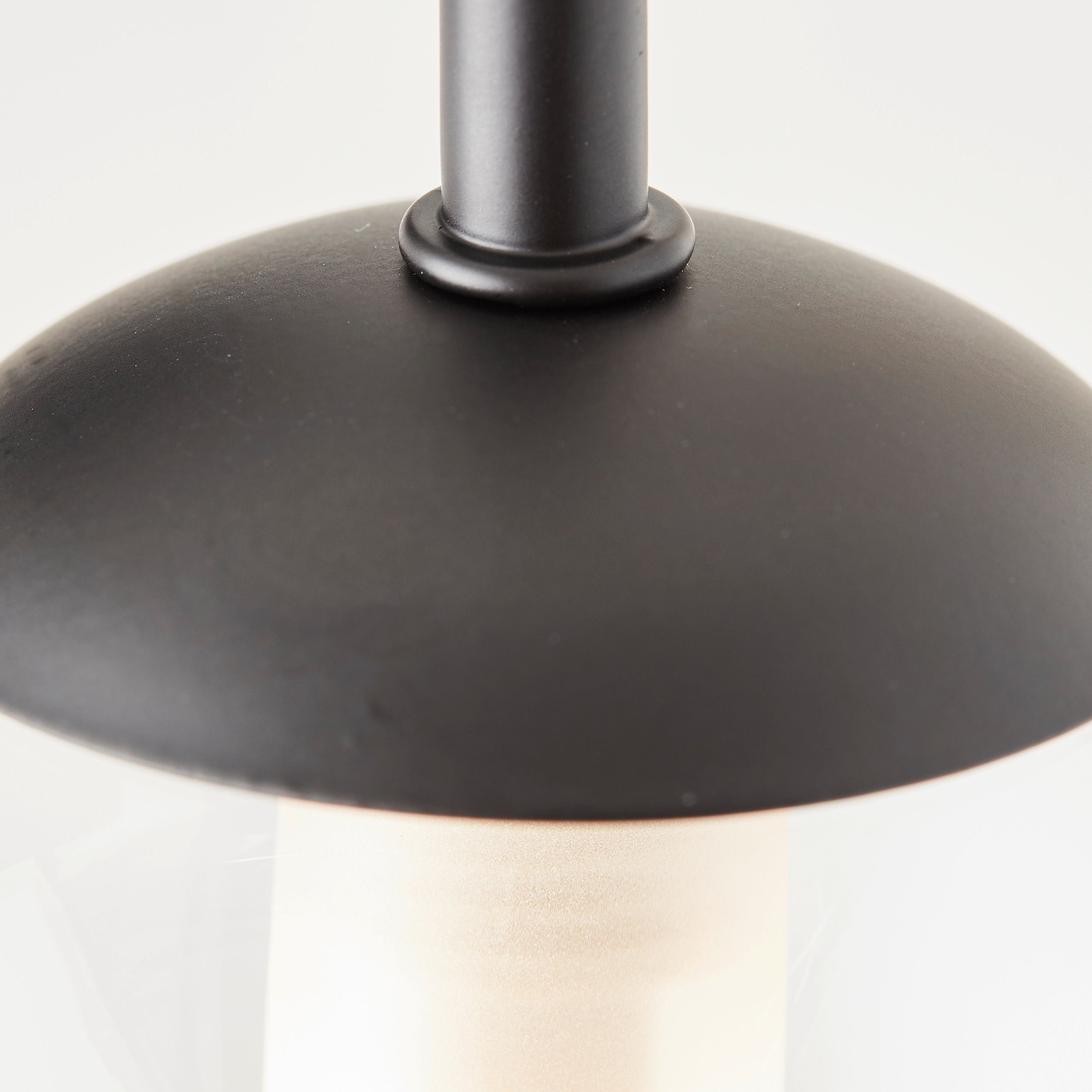 Brilliant Leuchten Wandlamp Gitse Hoogte 23 cm, G9, metaal/glas, zwart/transparant