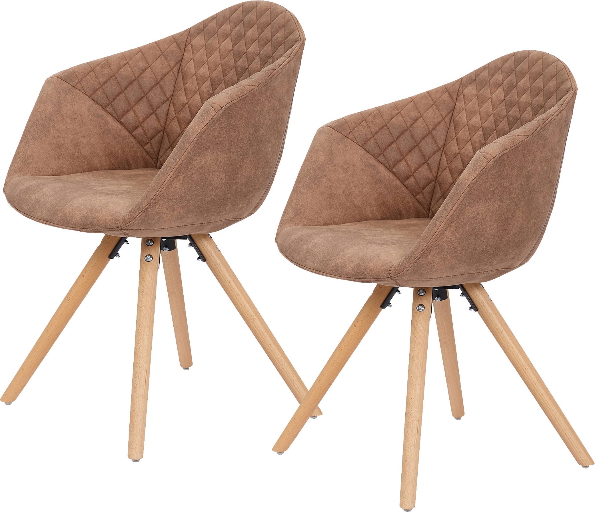 Kayoom Stoel Chadwick 110 2-delige set, stijlvol design, in natuurlijke kleuren gehouden (set, 2 stuks)