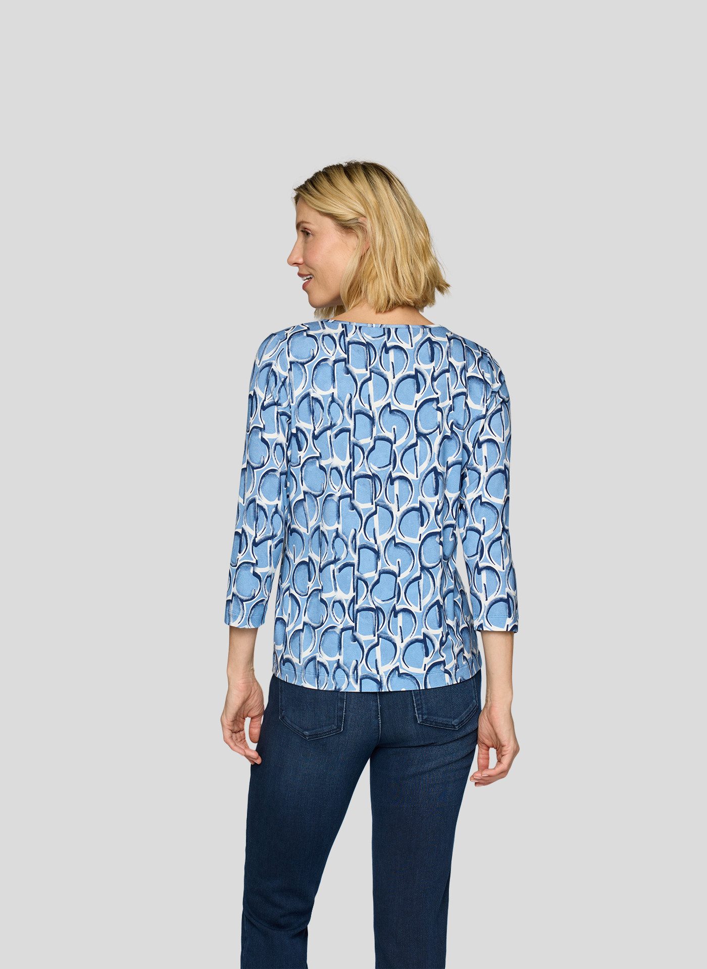 Rabe Shirt met 3/4 mouwen met grafisch patroon