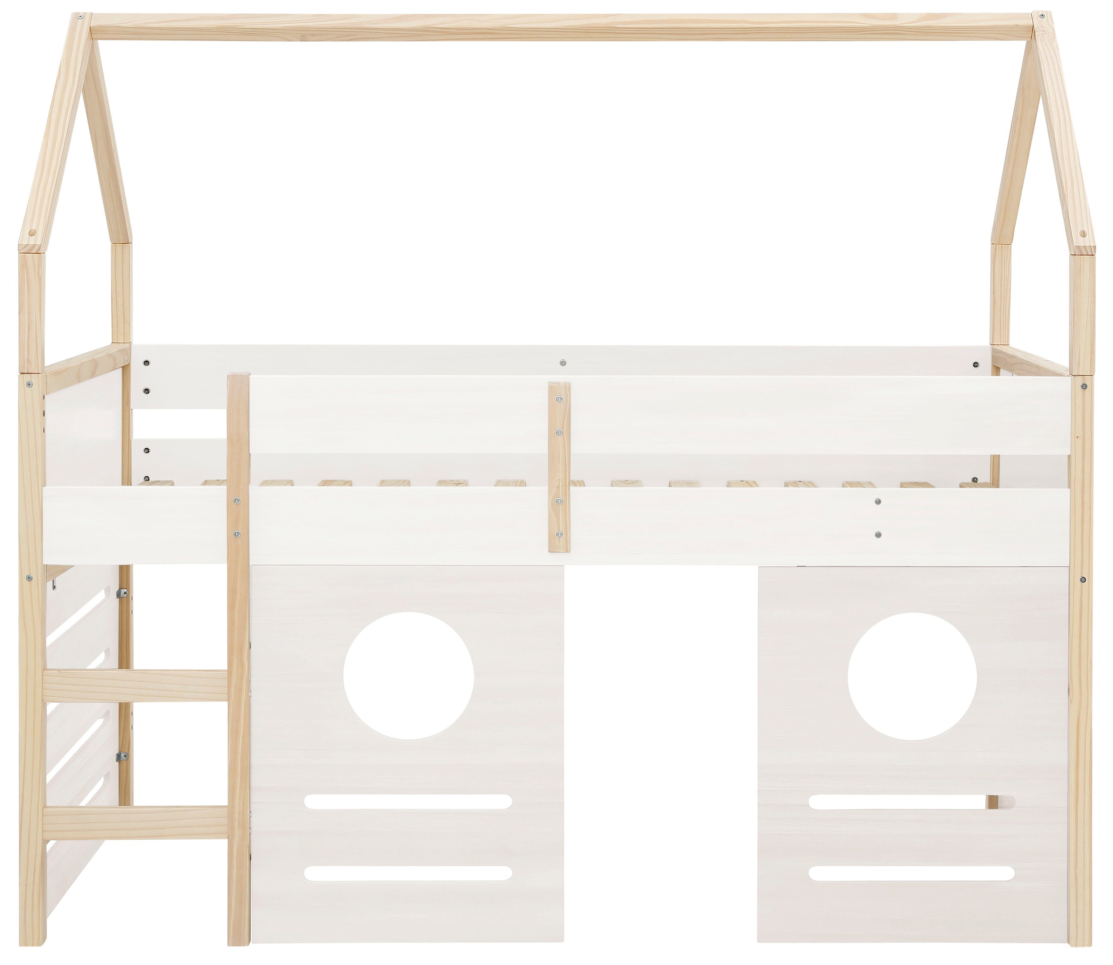 Lüttenhütt Hoogslaper Janne Grenenhout, 1-persoons, inclusief houten ladder, ligoppervlak 90x200 cm