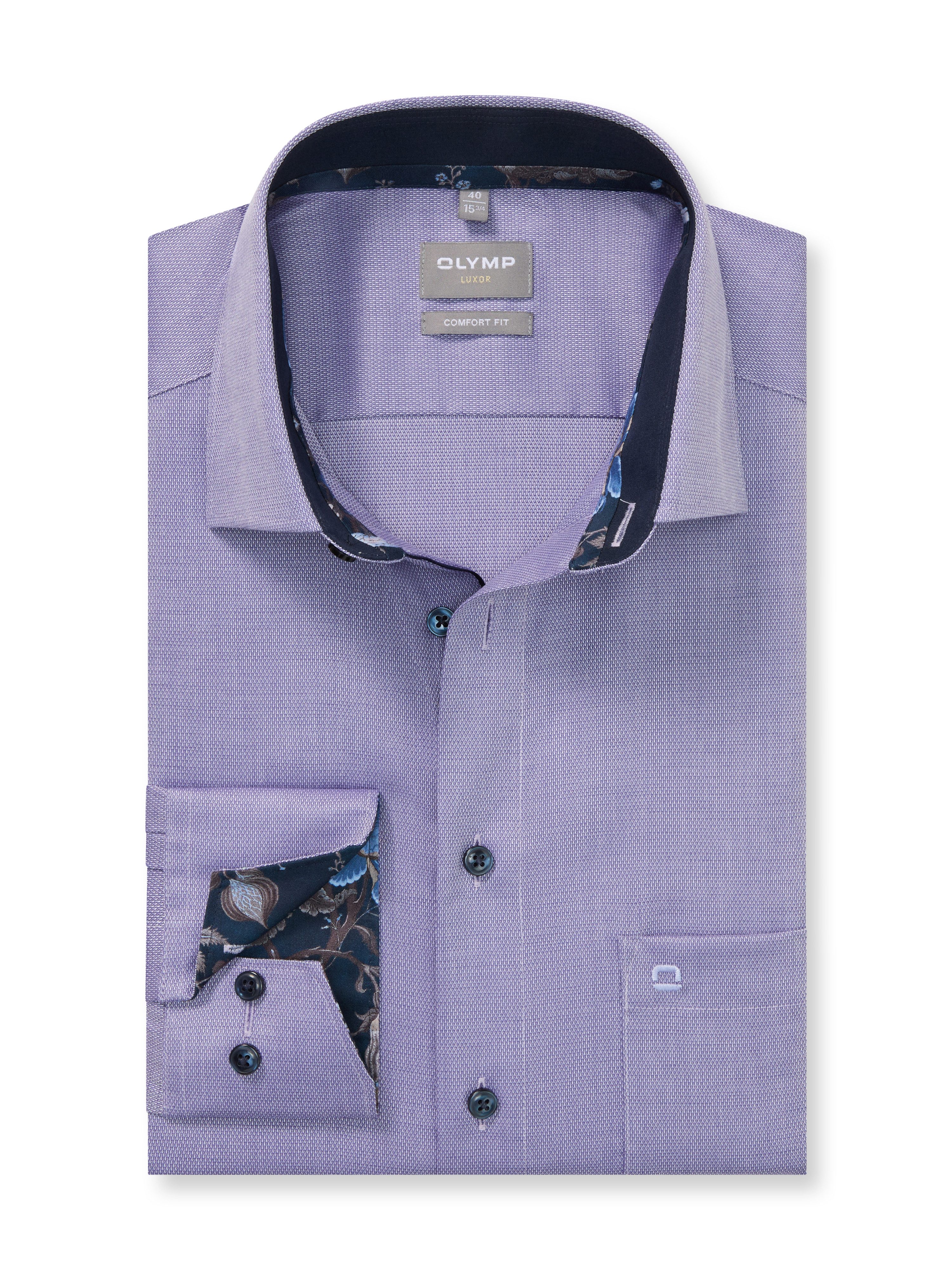 OLYMP Overhemd met lange mouwen LUXOR New-Kentkraag, overhemd, comfort fit