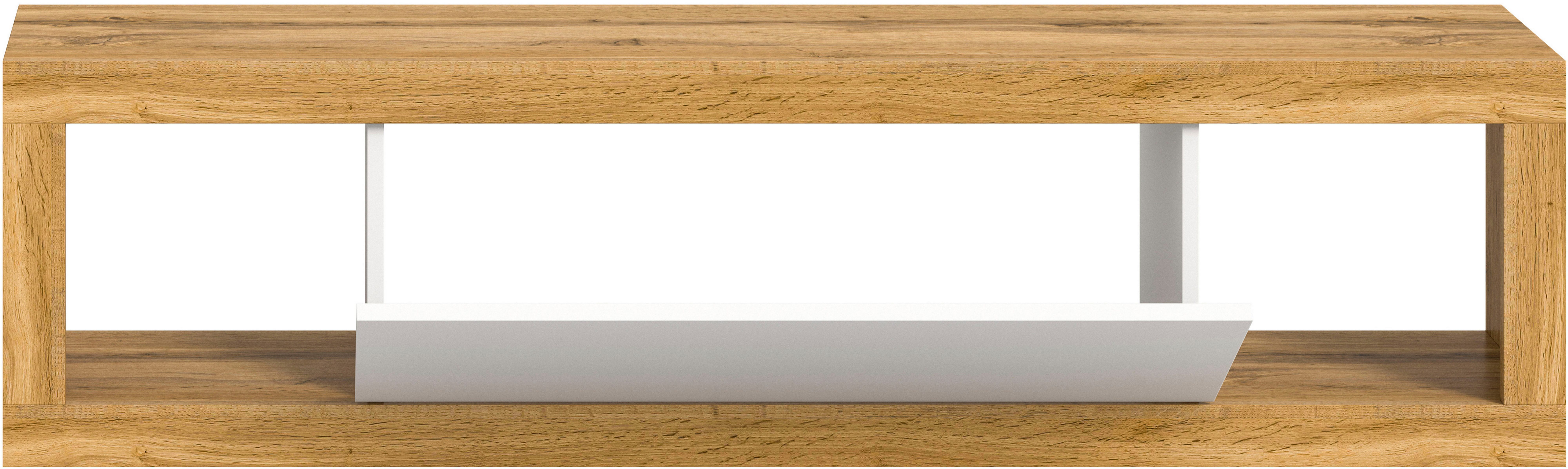 INOSIGN Tv-meubel Trinity, Breedte 150 cm, staand en hangend, 1 klep, 2 open vakken, greeploze fronten, tv-meubel, tv-kast, hangkast