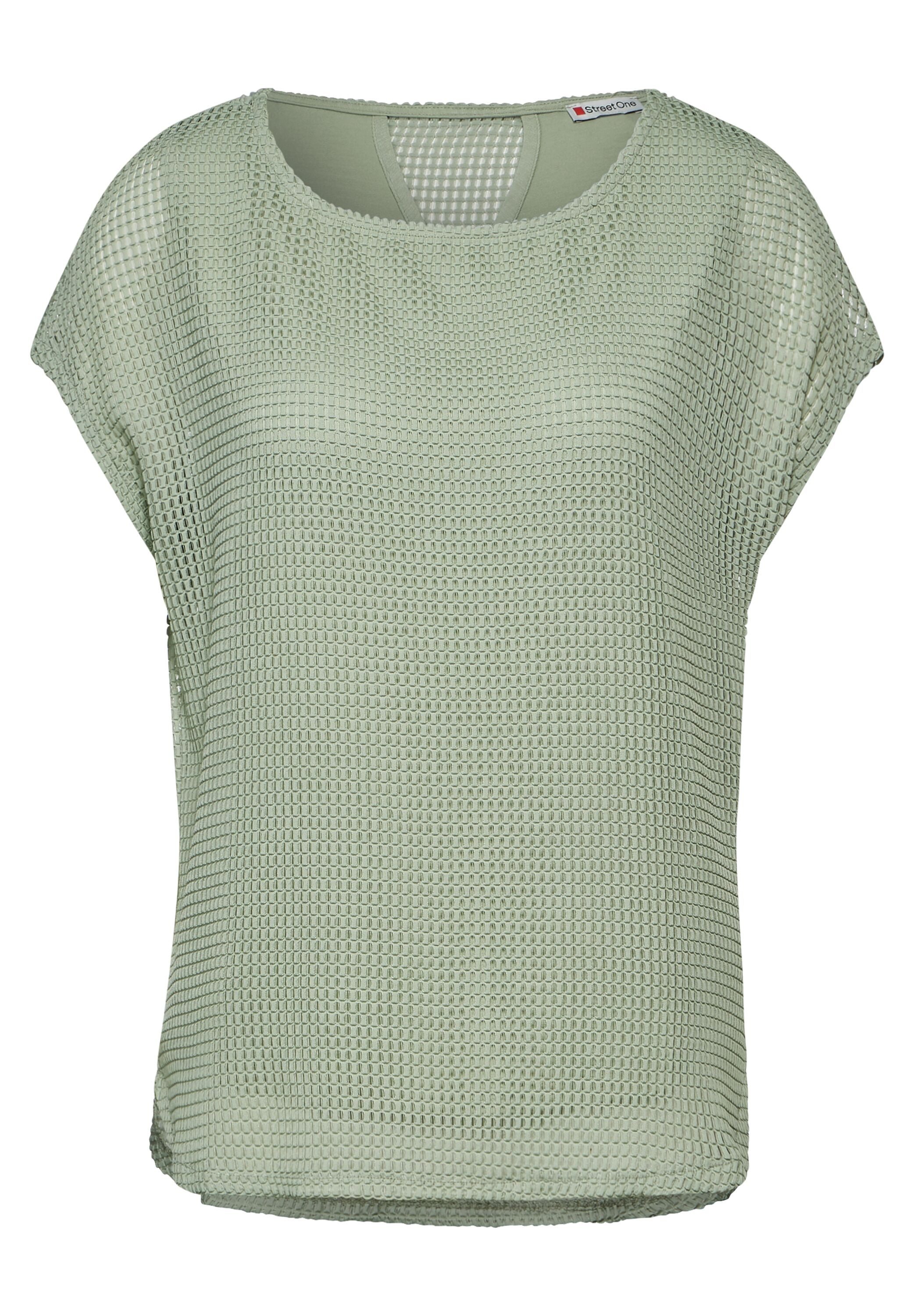 STREET ONE 2-in-1-shirt met mesh-structuur bovenstof