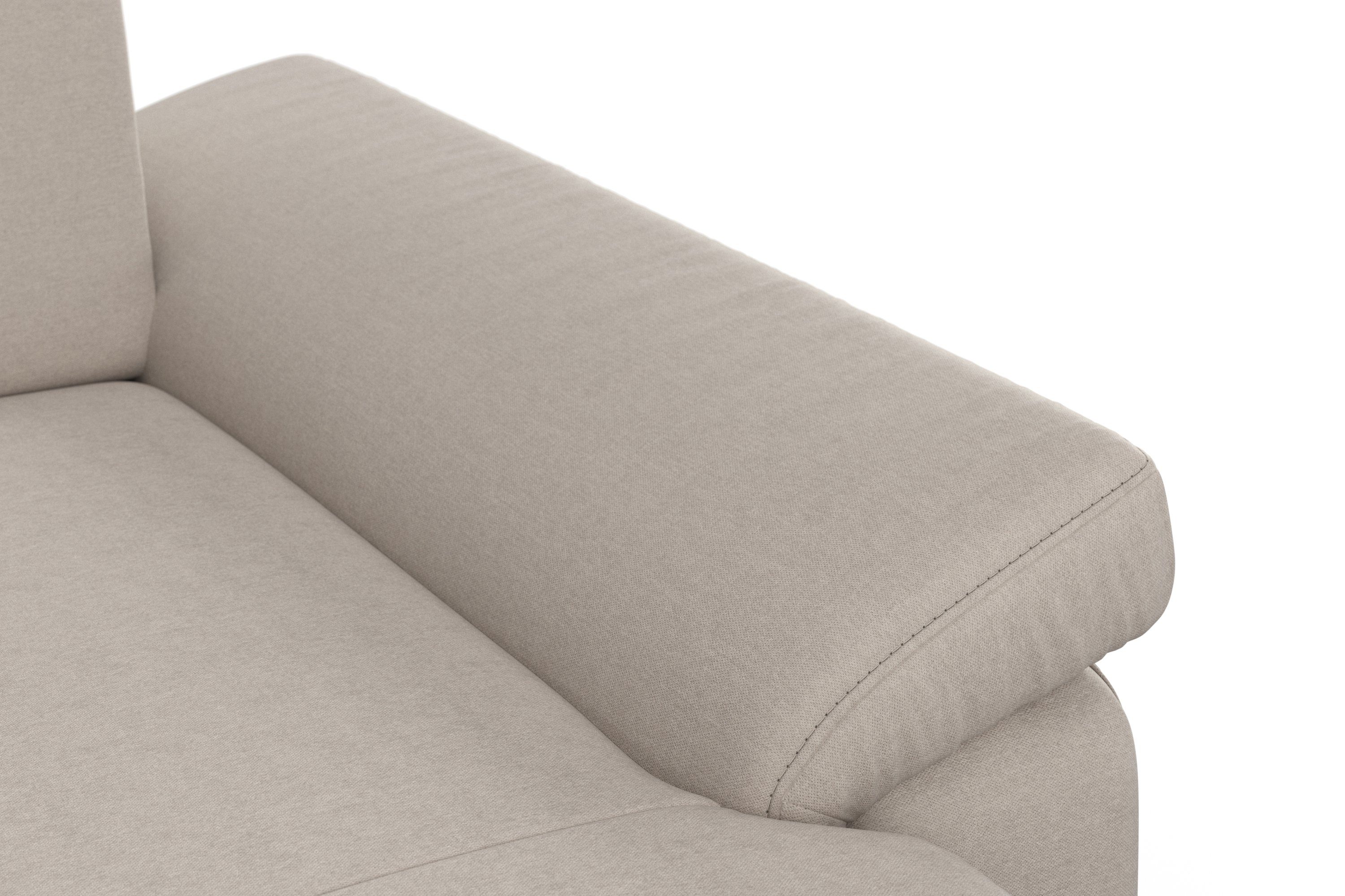 sit&more Zithoek Padua U-model inclusief zitdiepteverstelling, armleuning en binnenvering