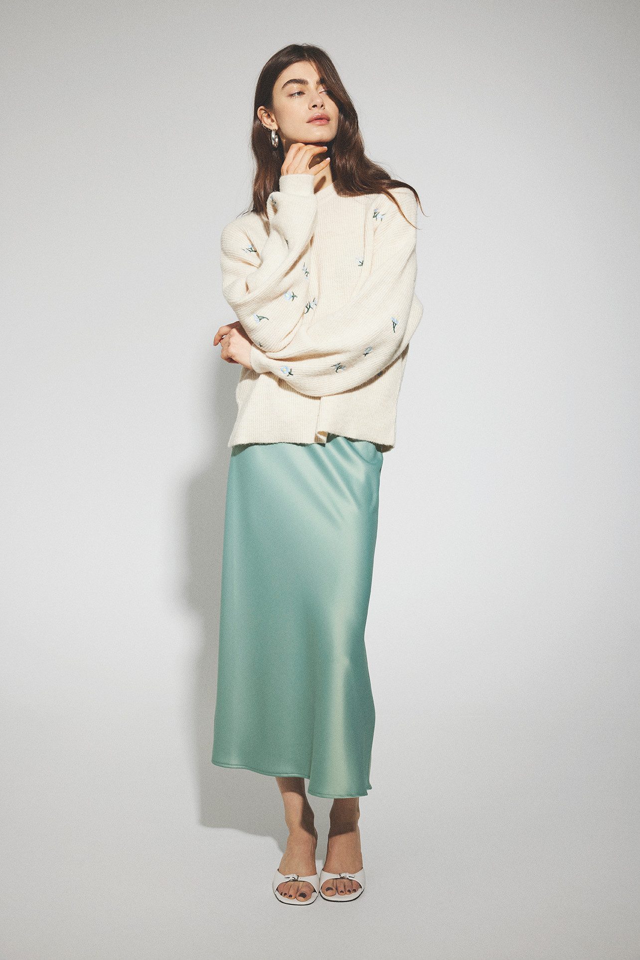 Y.A.S Trui met ronde hals YASFLEUR LS KNIT PULLOVER S. NOOS