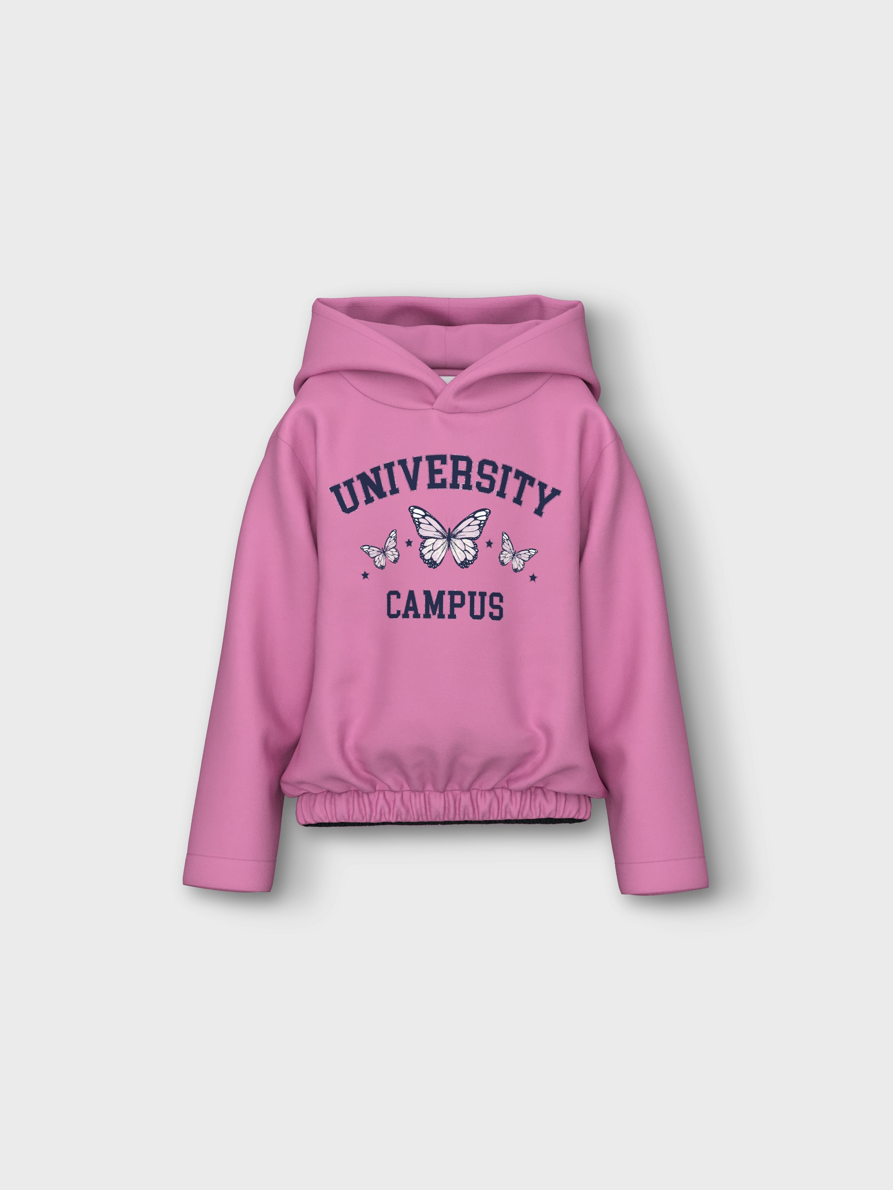 Name It Hoodie NKFOLANJA LS SHORT LOOSE SWE WH BRU PB