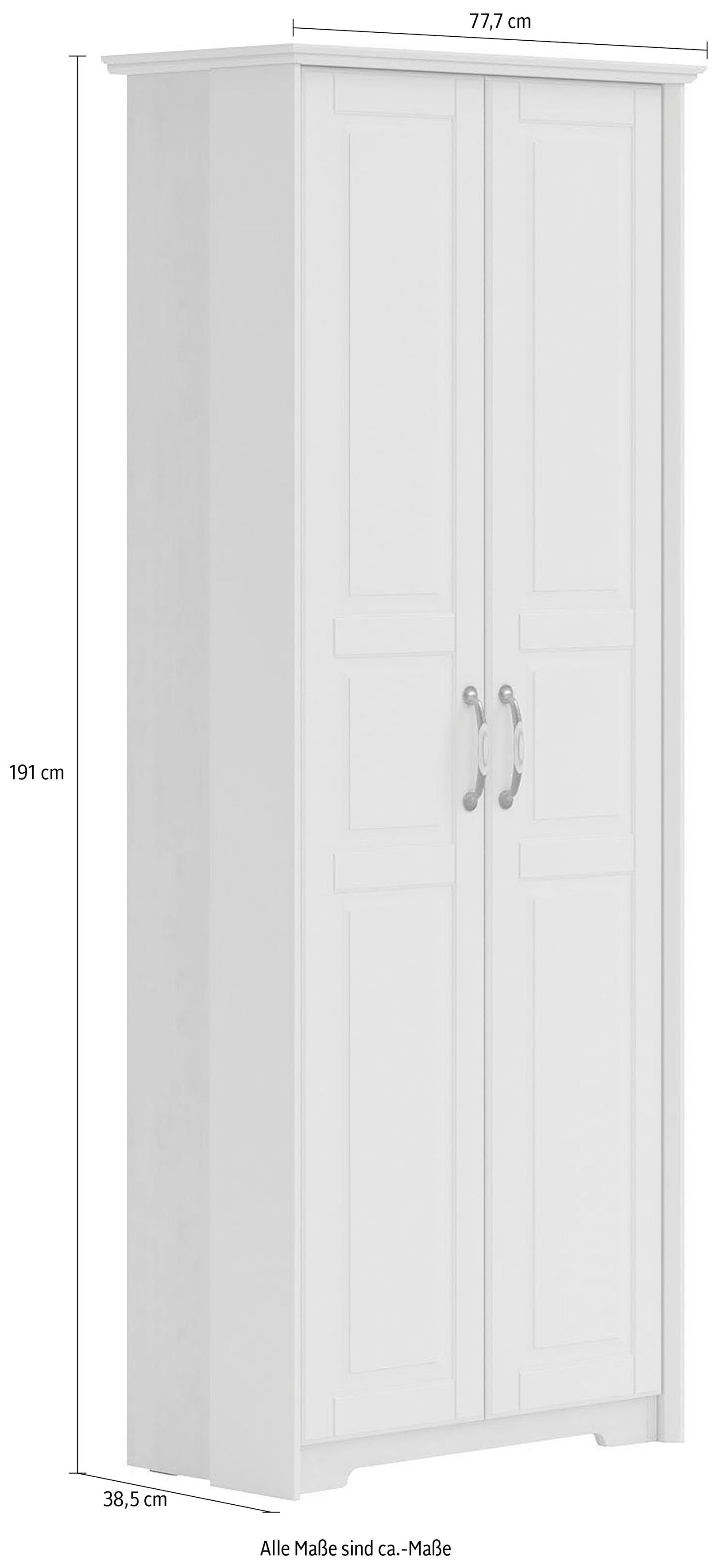Home affaire Kledingkast Evergreen Uv gelakt, met soft-closefunctie en uittrekbare garderobestang