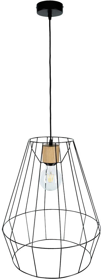 BRITOP LIGHTING Hanglamp ENDORFINA Decoratieve lamp van metaal met elementen van eikenhout met FSC®-certificaat, bijpassende LM E27 / exclusief, Made in Europe (1 stuk)