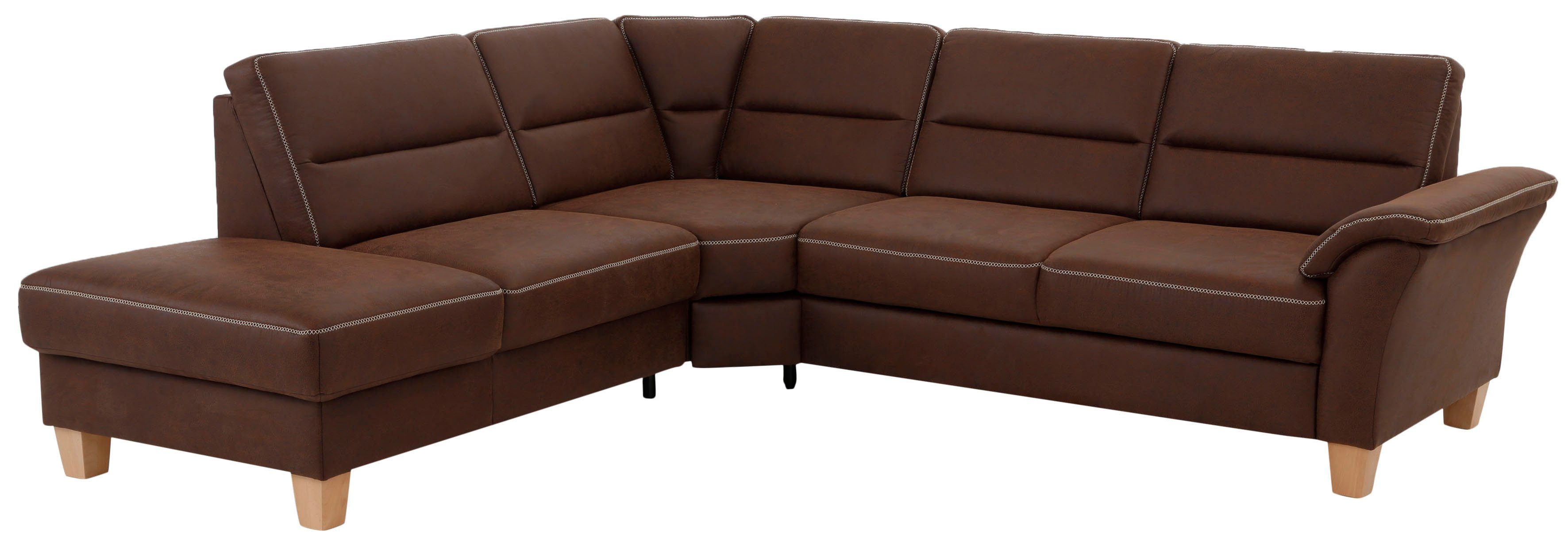Home affaire Hoekbank Soleo L-model comfortabel door trapezehoek met relaxfunctie, ook met slaapfunctie