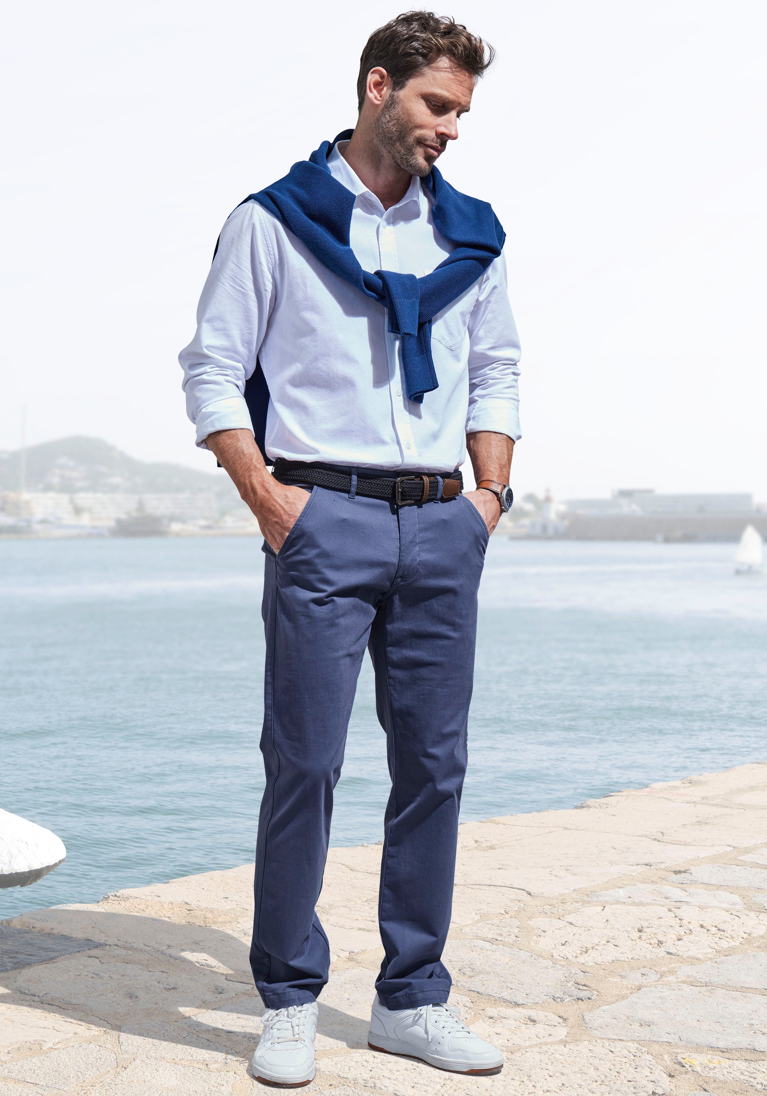 John Devin Chino Regular fit elastische katoenkwaliteit