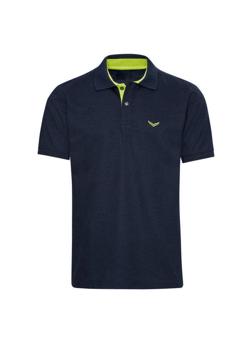 Trigema Poloshirt met contrasterende ele ten (1-delig)