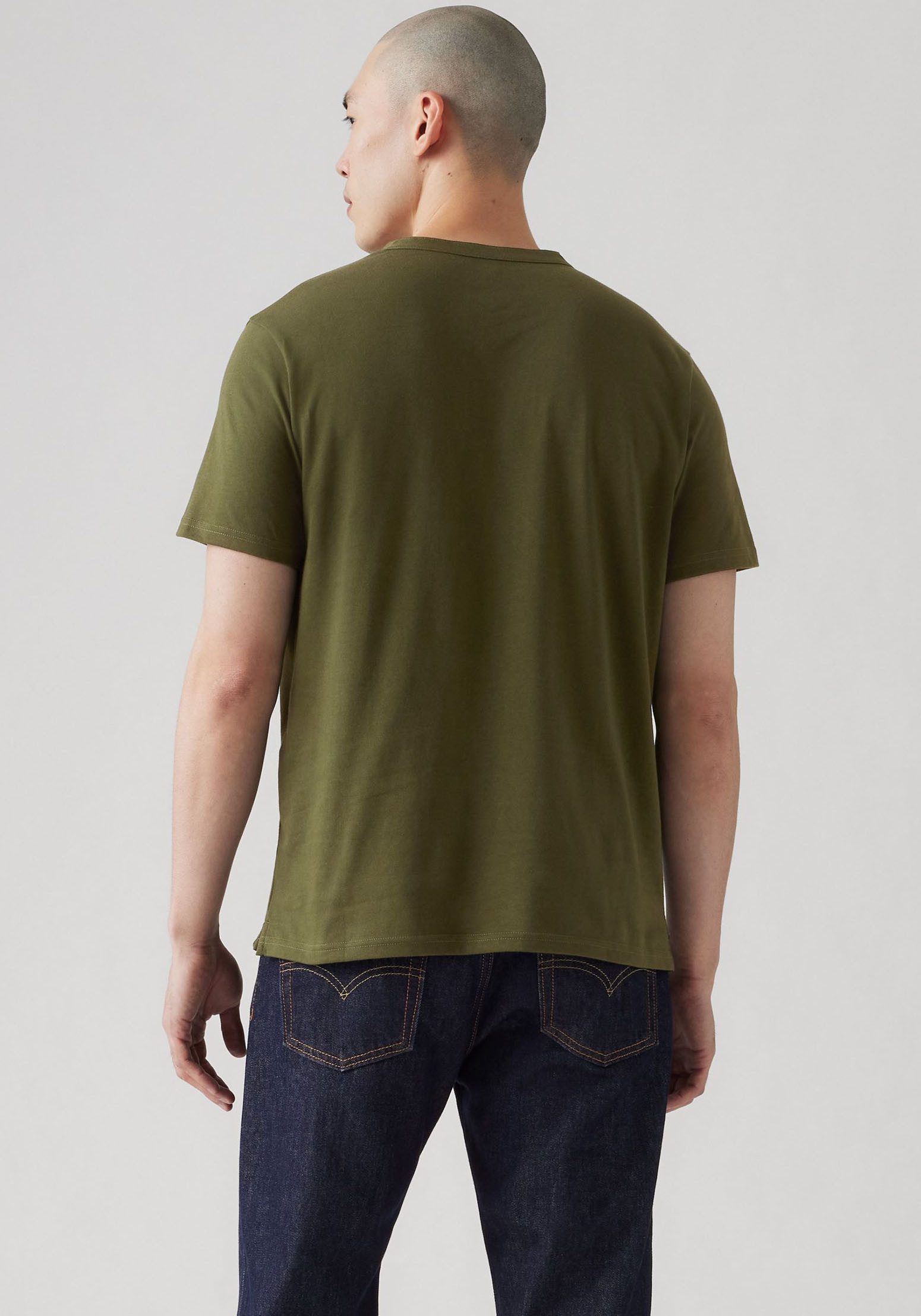Levi's® Henleyshirt met geborduurd logo