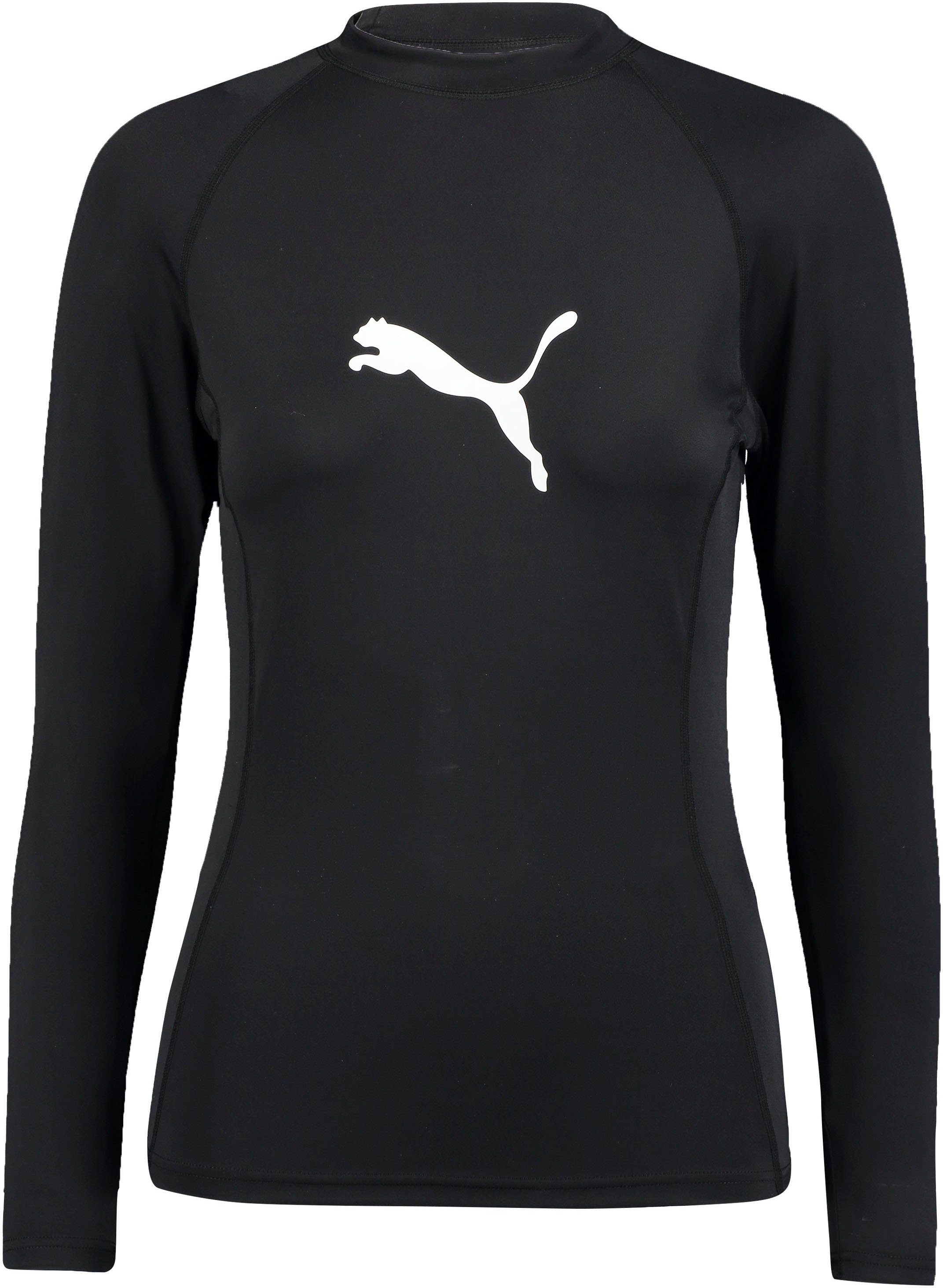 PUMA Zwemshirt met contrasterende logodruk