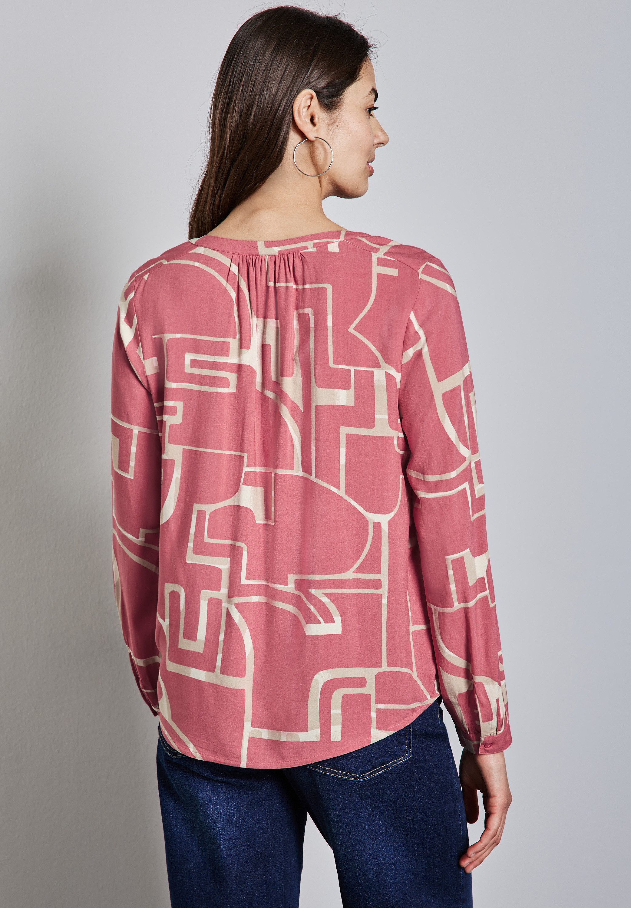 STREET ONE Blouse met lange mouwen met print all-over