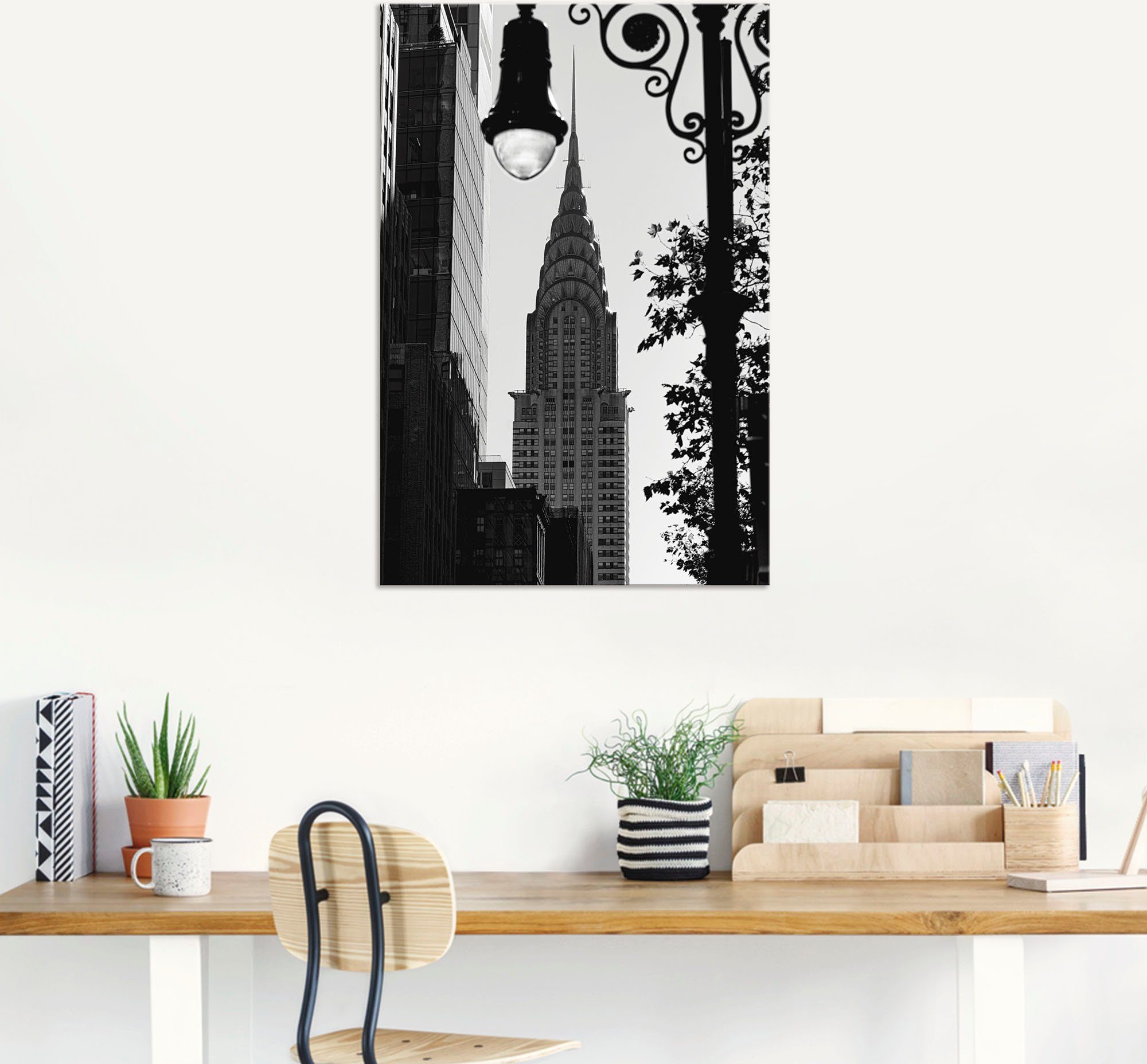 Artland Artprint New York Chrysler Building als artprint van aluminium, artprint voor buiten, poster in diverse formaten