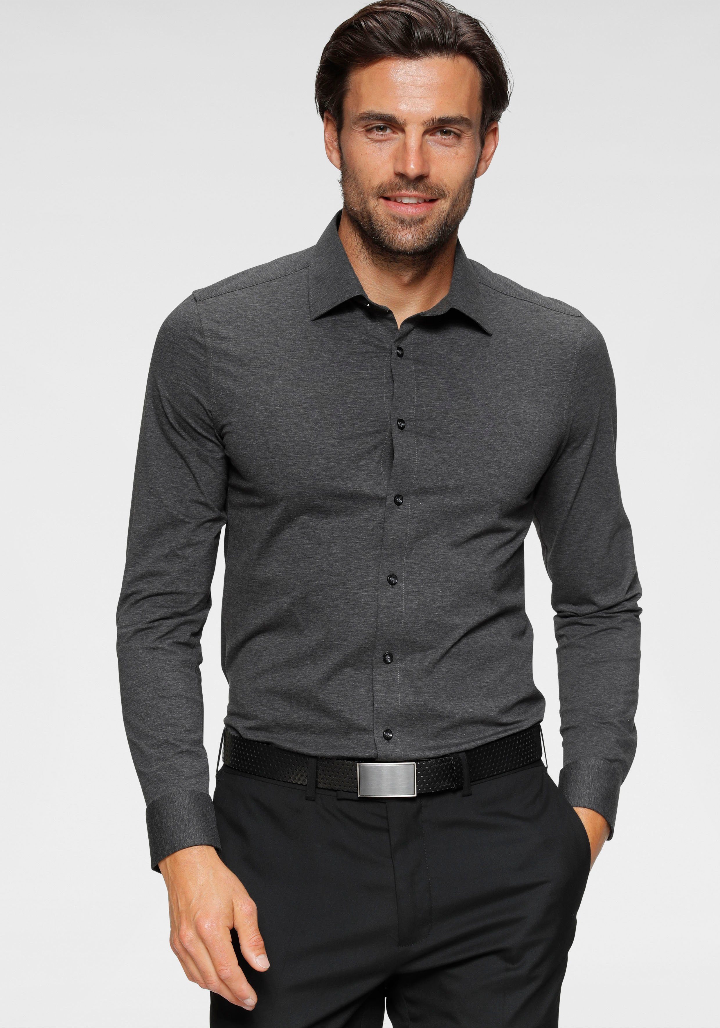 OLYMP Businessoverhemd Level Five body fit jersey shirt