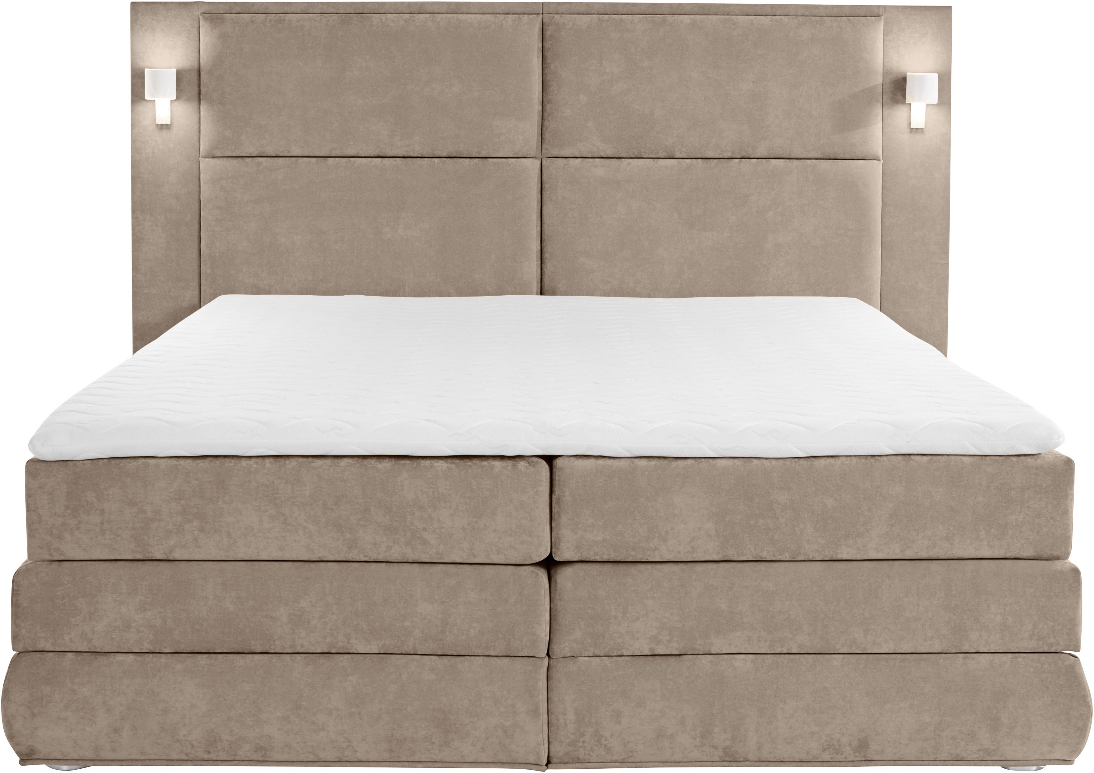 COLLECTION AB Boxspring Copenhagen inclusief bedkist, topmatras, naar keuze met ledverlichting