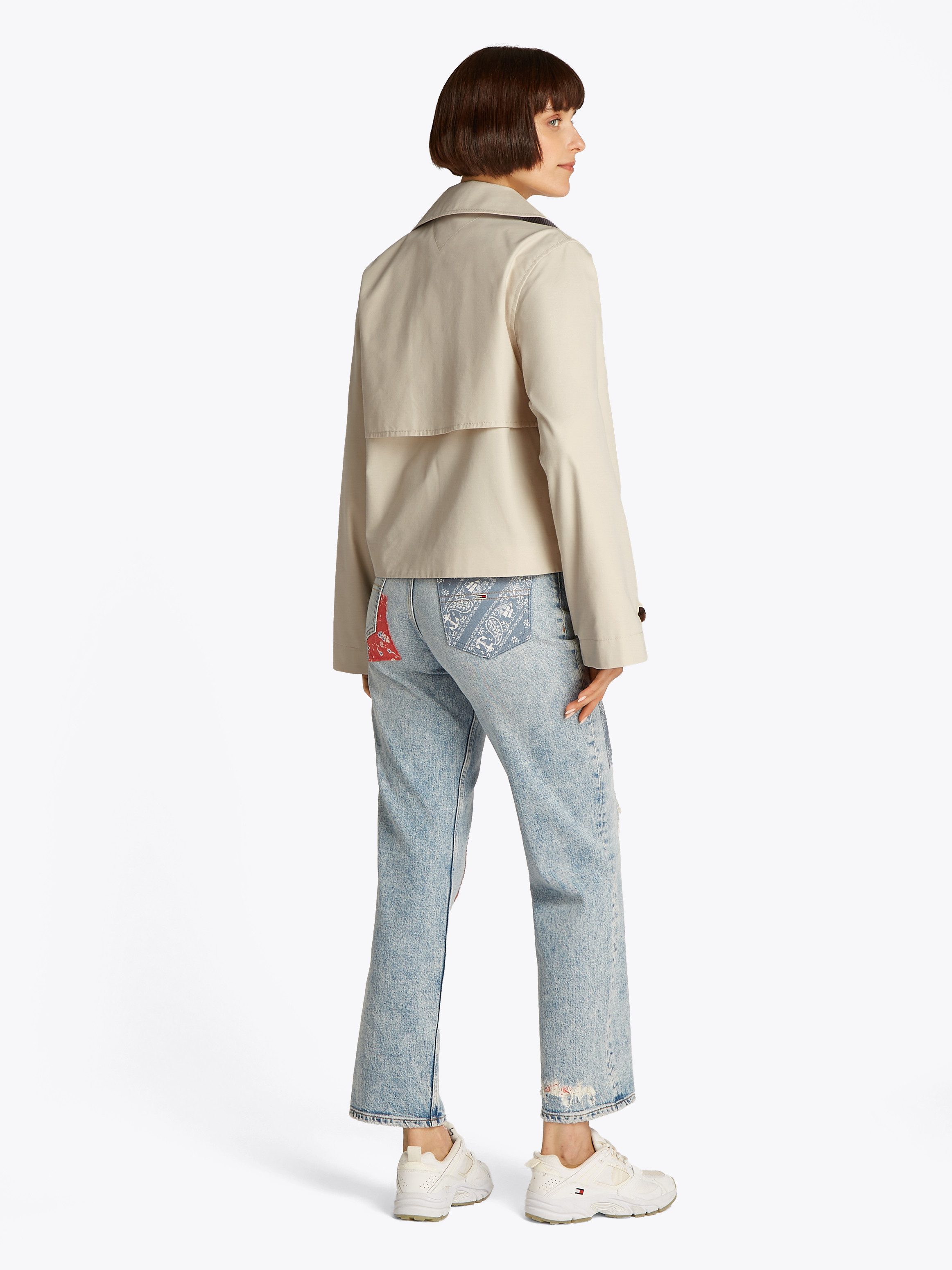 TOMMY JEANS Kort jack TJW SHORT TRENCH JACKET met korte snit, met insteekzakken