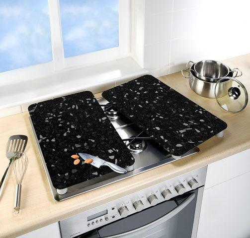 WENKO Kookplaatdeksel Universeel model Terrazzo (set, 2-delig)