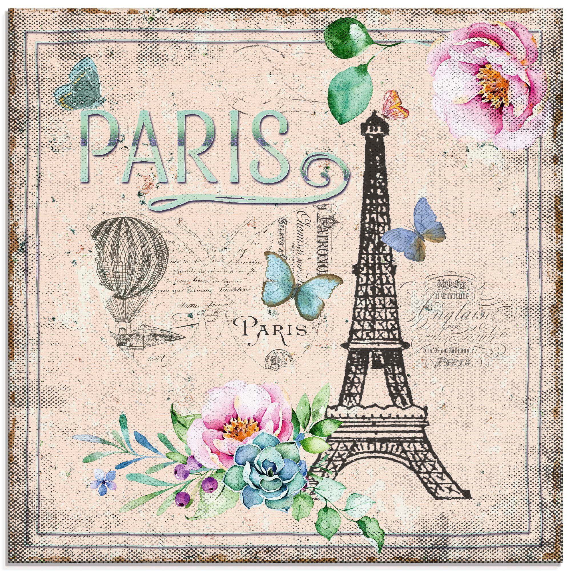 Artland Print op glas Parijs - Mijn liefde (1 stuk)