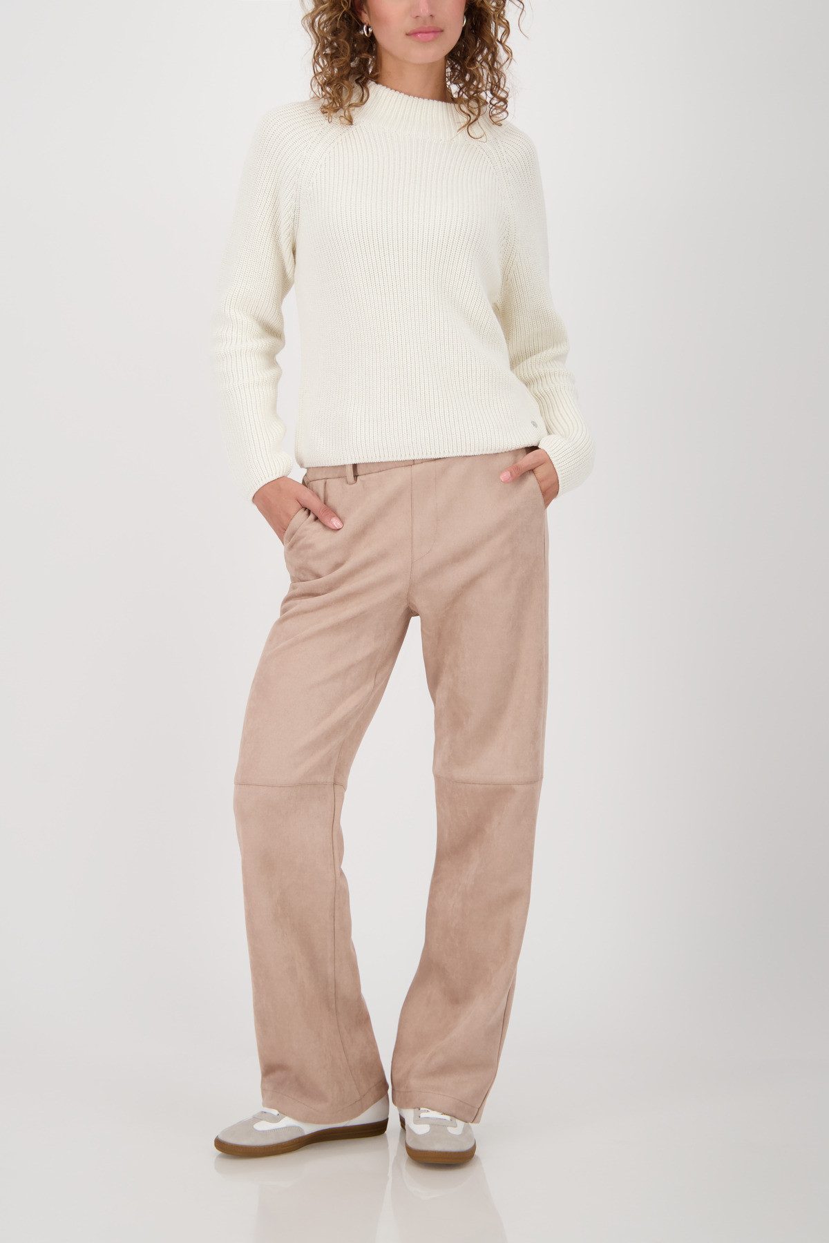 Monari Gebreide trui Regular fit met ronde hals