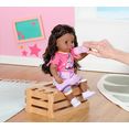 baby born staande pop sister, dolls of colour, 43 cm met levensechte functies roze