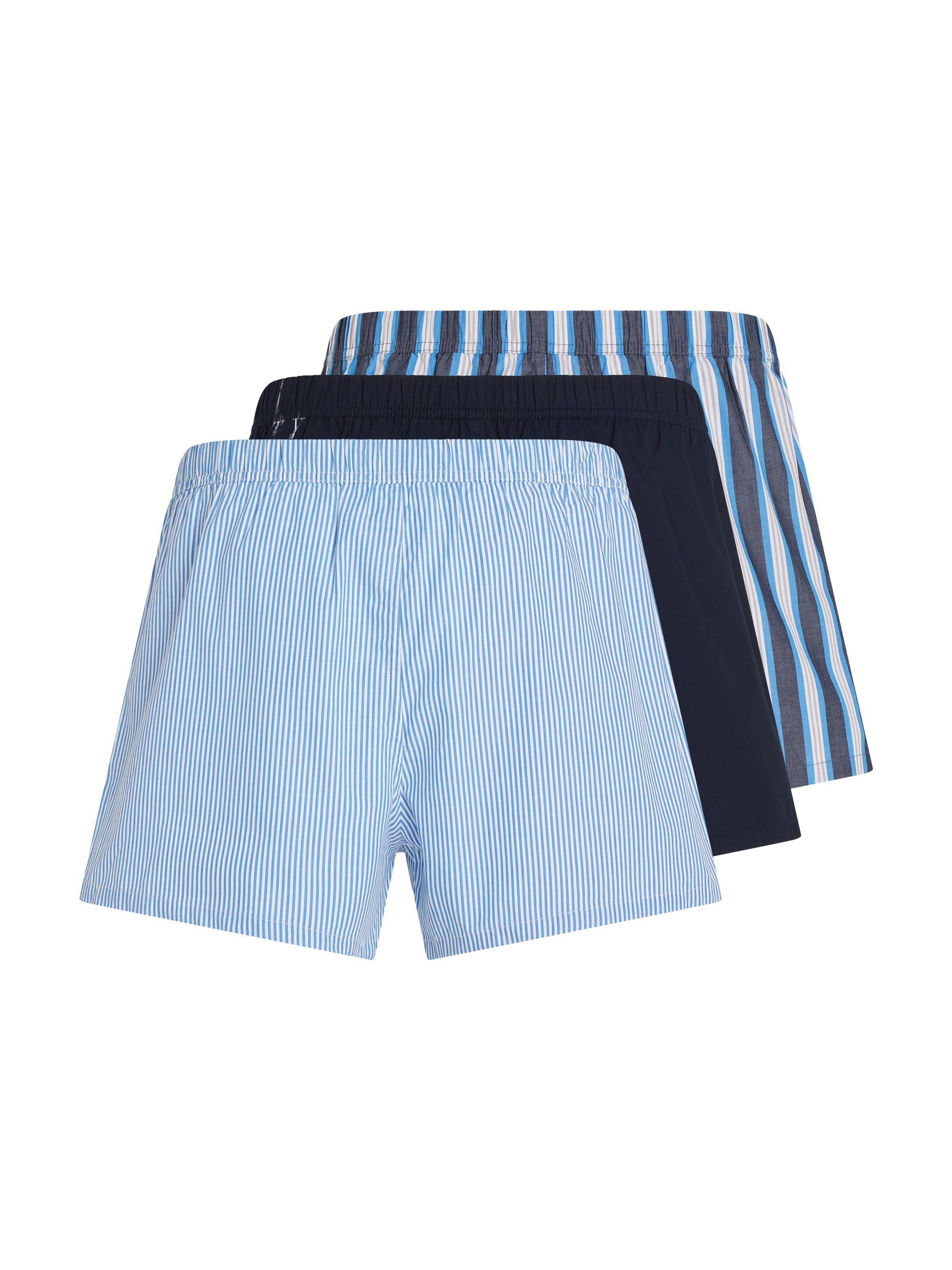 Tommy Hilfiger Underwear Geweven boxershort 3P WOVEN BOXER PRINT met elastische logo-band (3 stuks Set van 3)