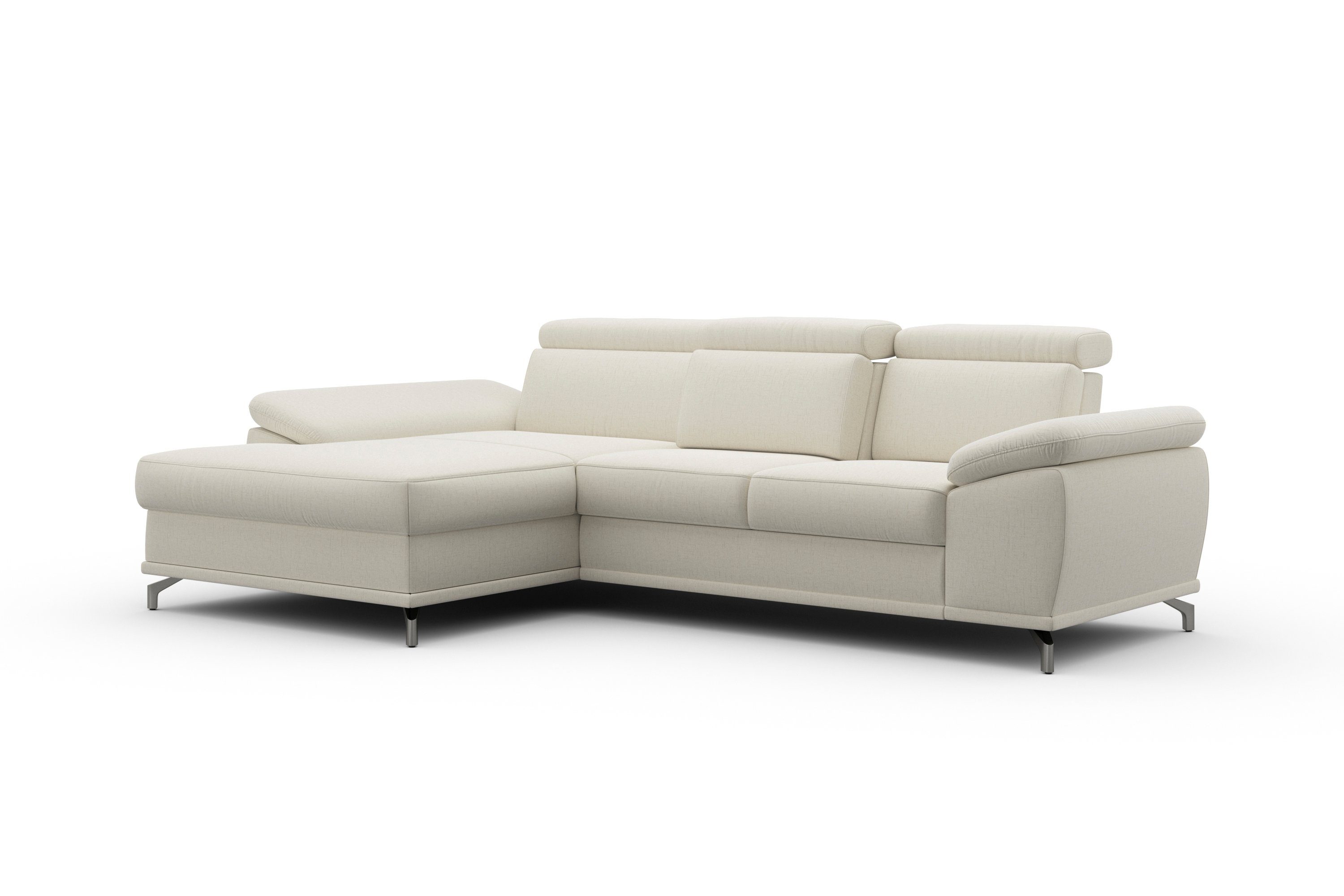 sit&more Hoekbank Cabrio L-vorm, met zitdiepteverstelling, arm- en hoofdsteunverstelling