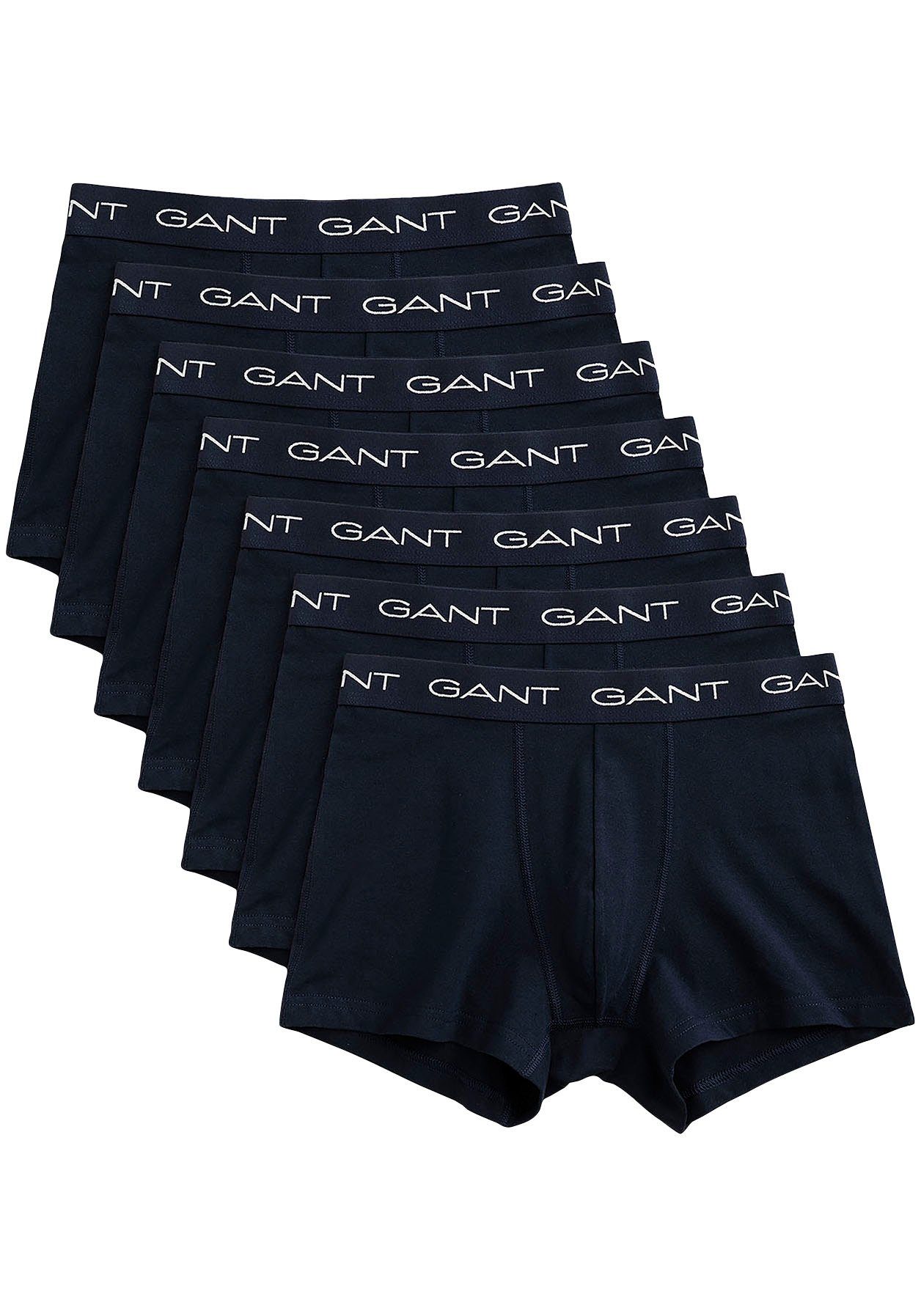 Gant Boxershort TRUNK 7-PACK met elastische logoband (set, 7 stuks, 7) heren wijde boxershorts maat S blauw