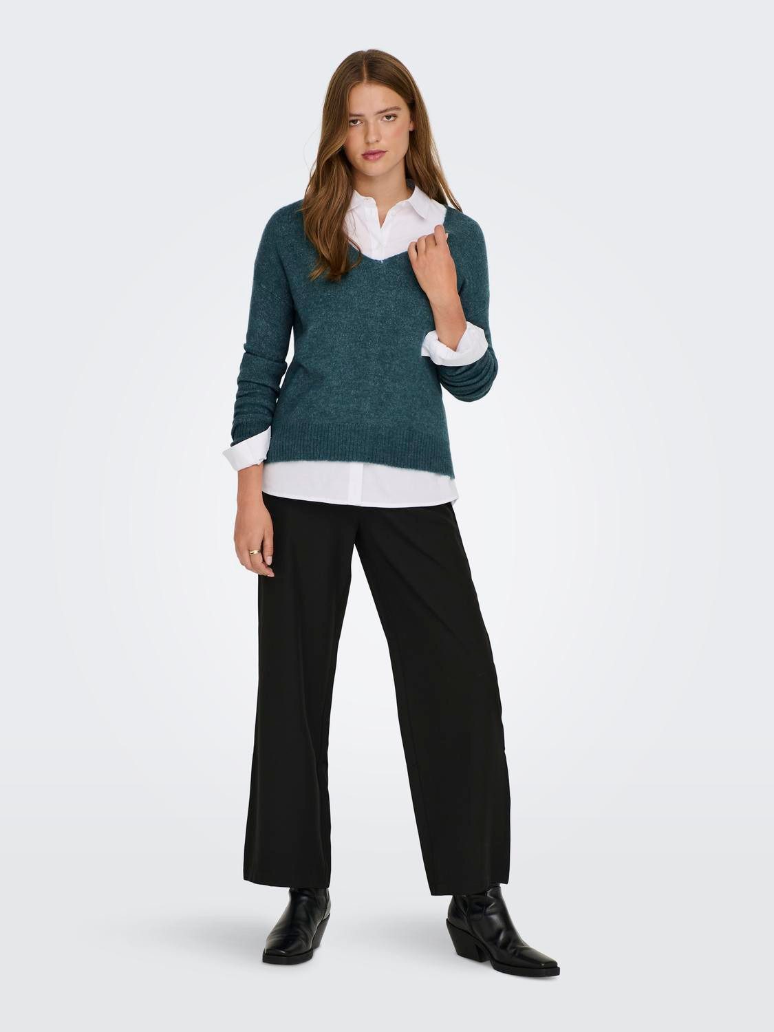 JDY Trui met V-hals JDYELANORA L/S V-NECK PULLO. KNT NOOS