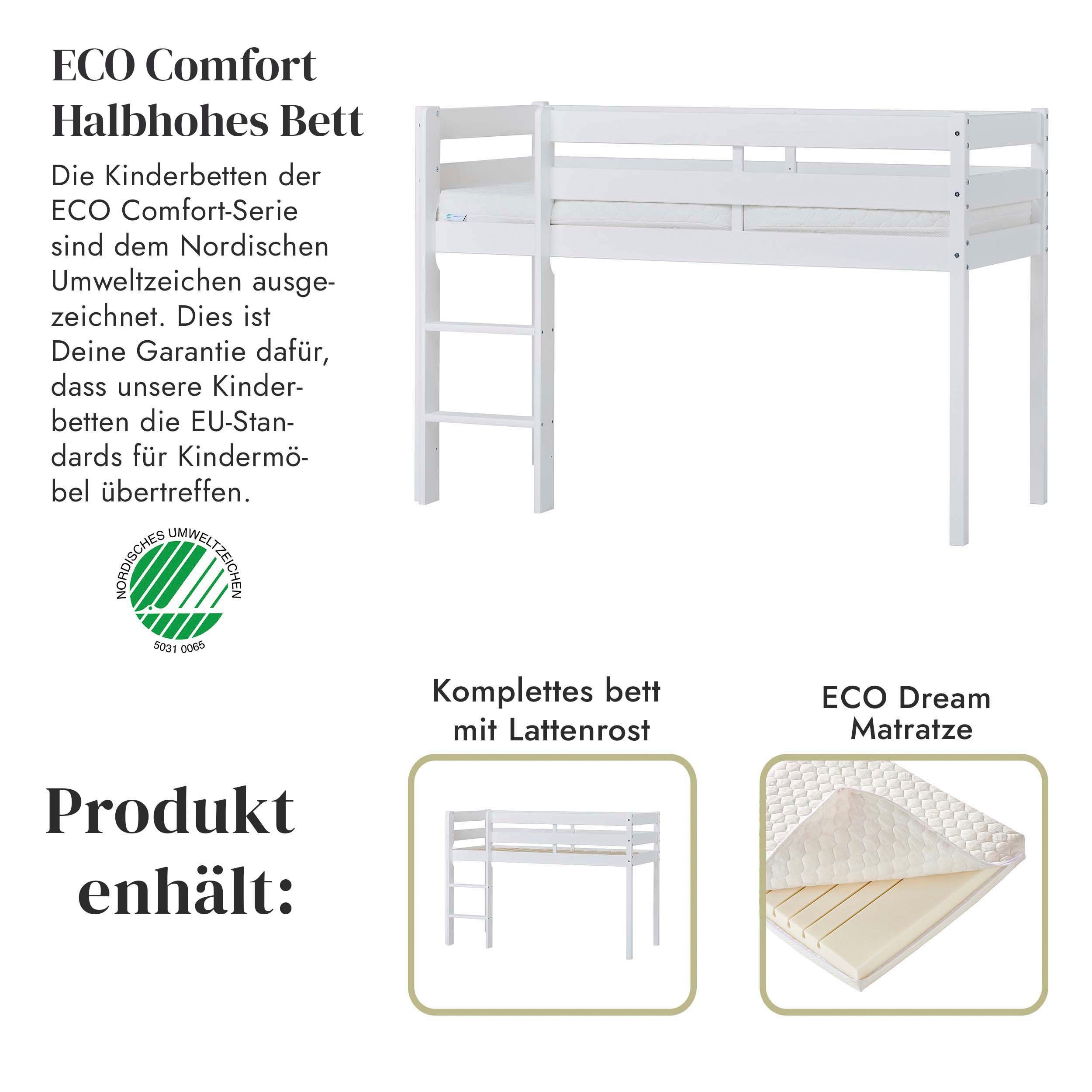 Hoppekids Speelbed ECO COMFORT, hoogslaper, deelbaar in 2 eenpersoonsbedden