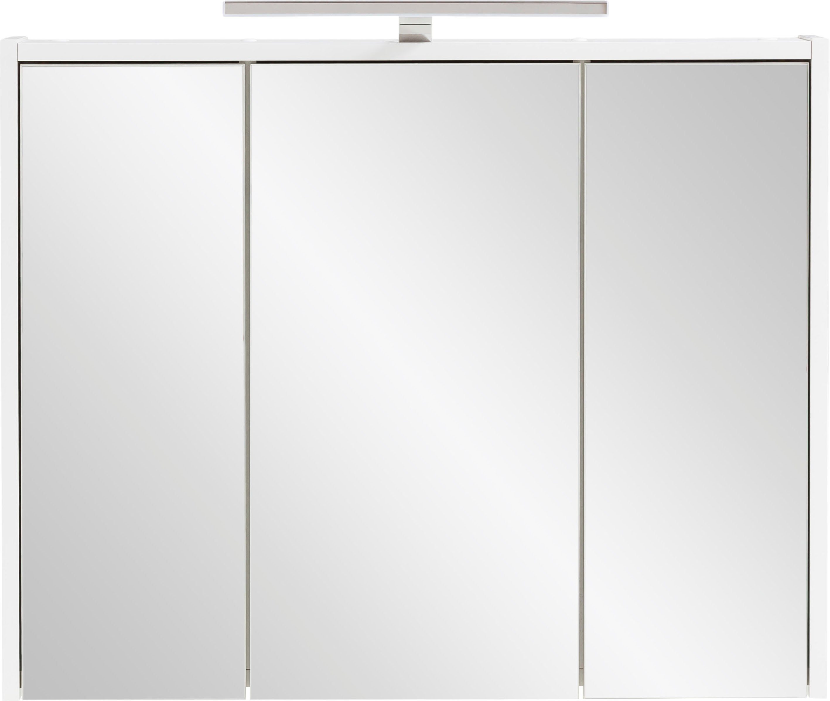 INOSIGN Spiegelkast List Breedte 74,5 cm badkamerkast met veel bergruimte spiegels & verlichting wit