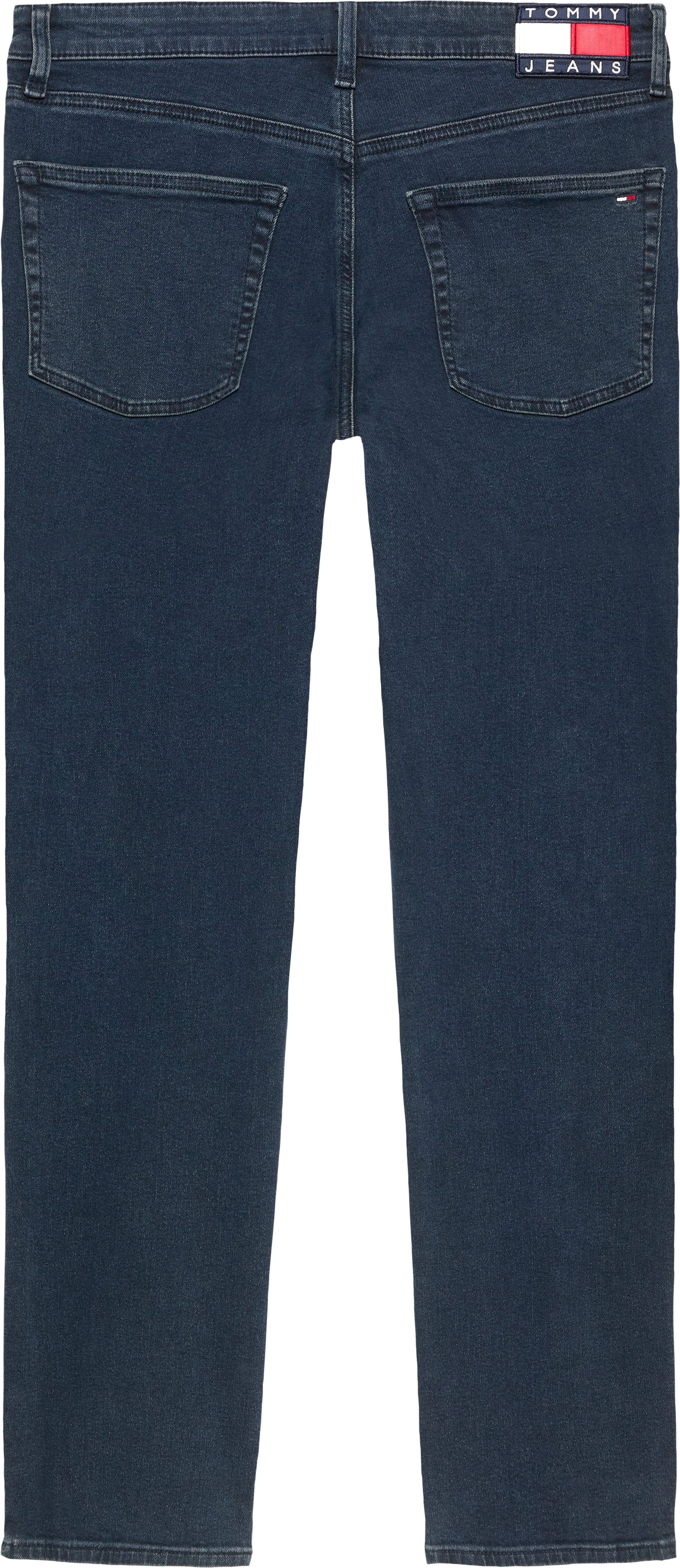 TOMMY JEANS Straight jeans SCANTON SLIM BI0234 Met merkenlabel van leer achter