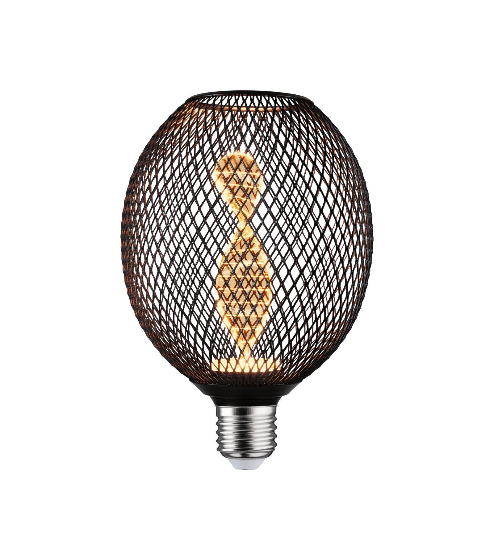 Paulmann Led-verlichting Metallic Glow Globe zwart Helix 110lm 3,5W 1800K 230V