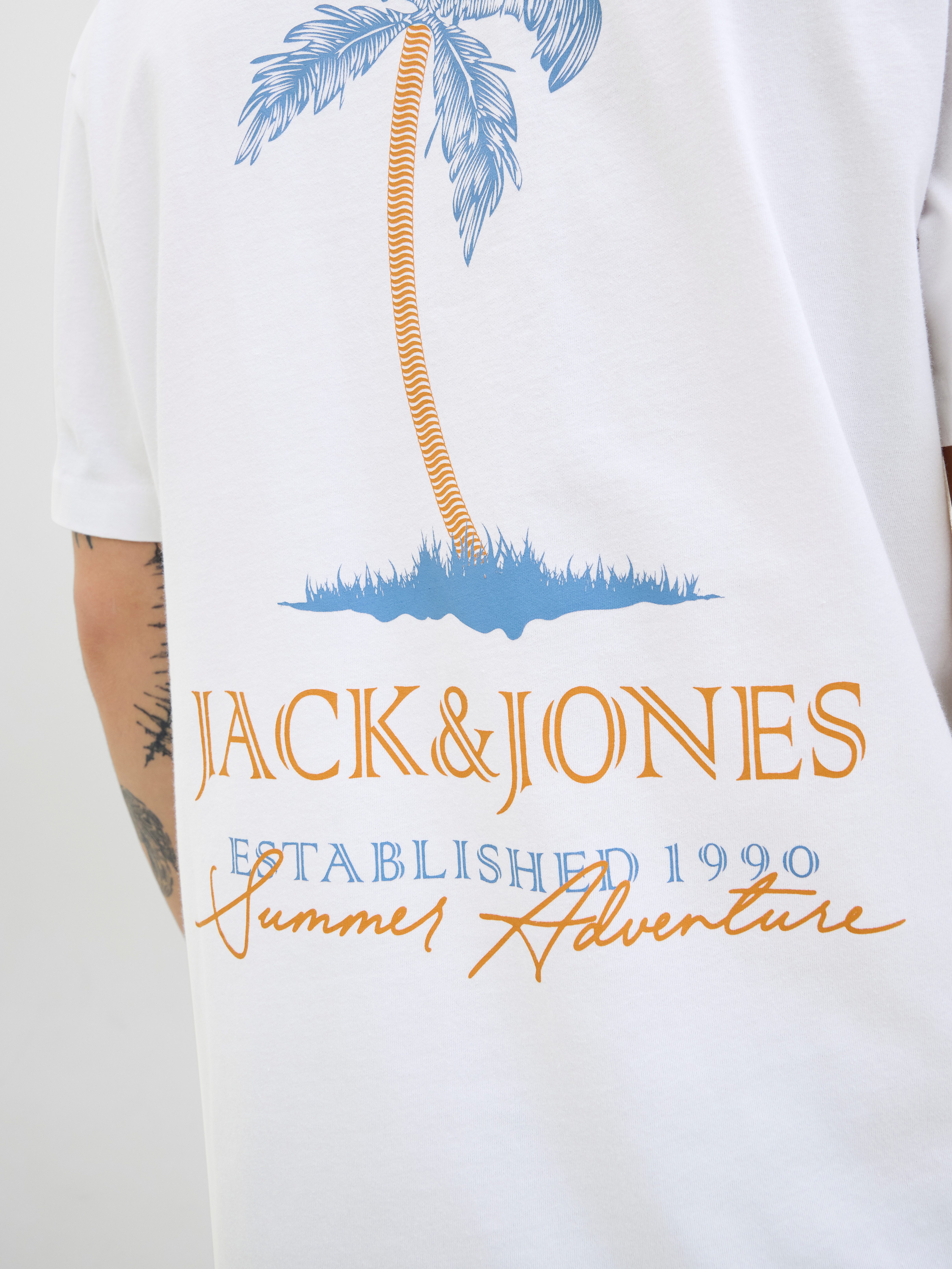 Jack & Jones Shirt met ronde hals JJSUMMER VIBES TEE SS CREW NECK LN