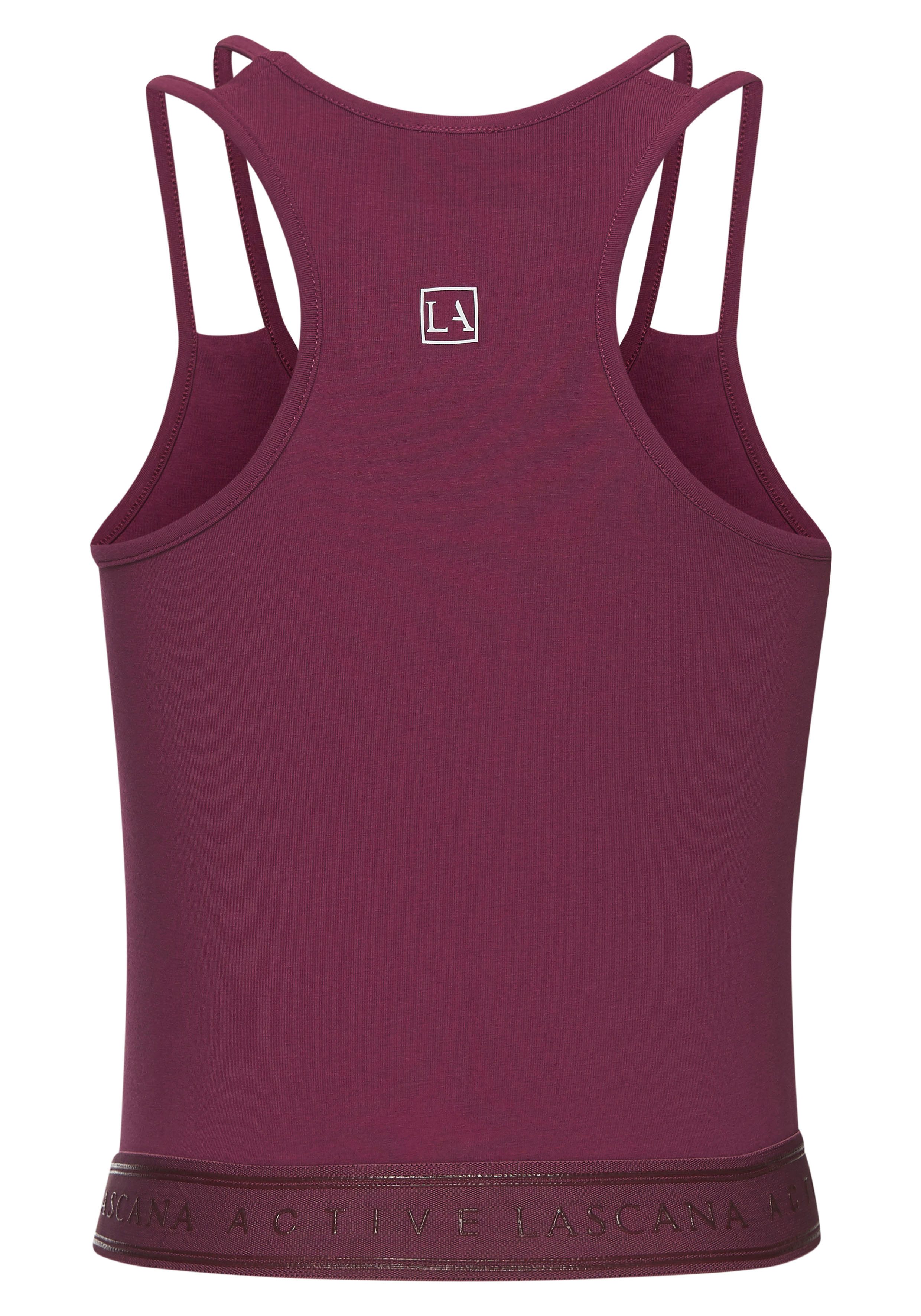 active by Lascana Crop-top met een deelnaad