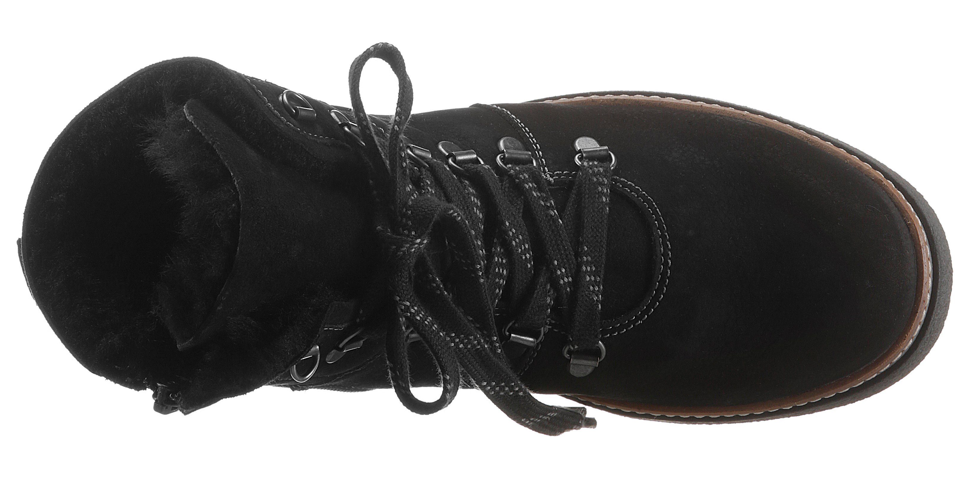 Waldläufer Winterlaarzen HITOMI outdoor boots, lace-up boots with lambswool lining, h-width