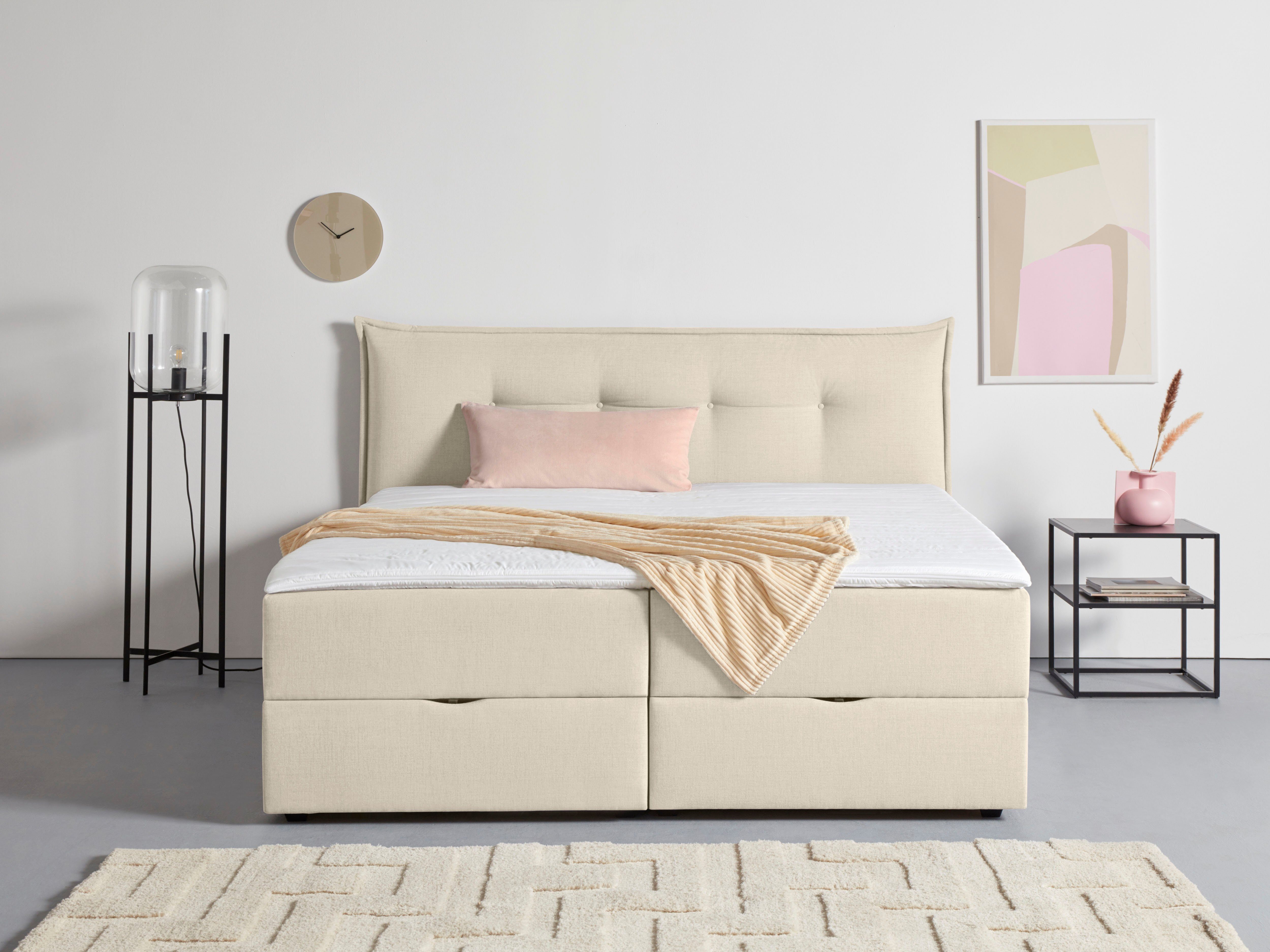 andas Boxspring Lichtgewicht inclusief bedkist & topmatras, in 4 breedten en 2 hardheden