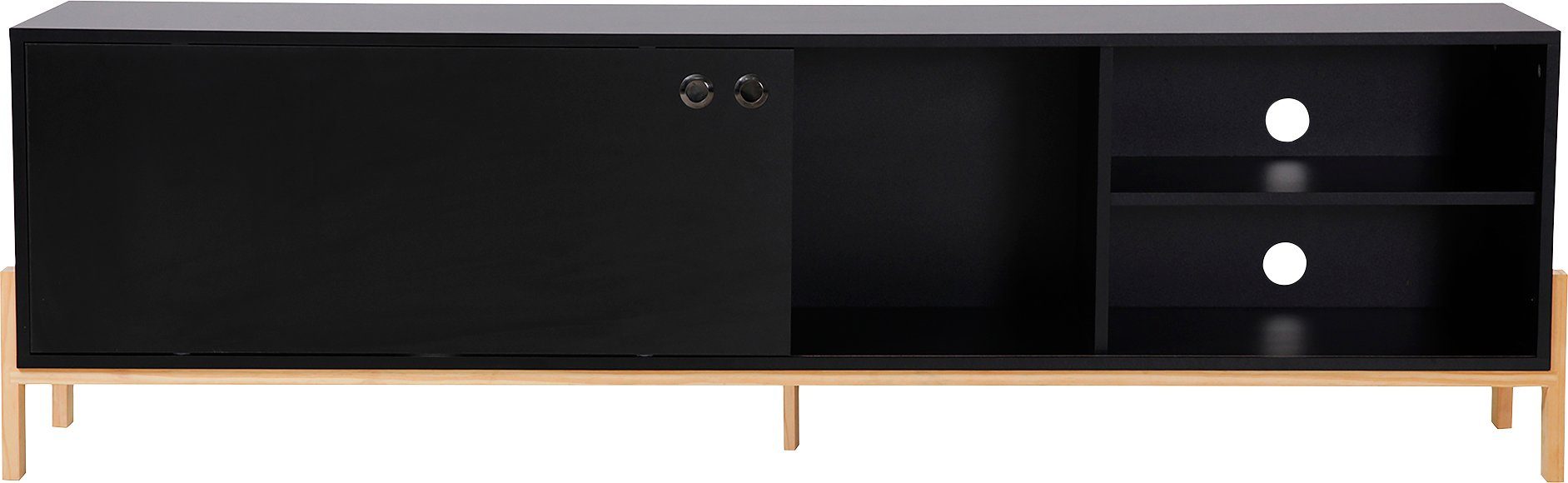 INOSIGN Tv-meubel Melia Commode met kabeldoorvoeren lowboards zwart