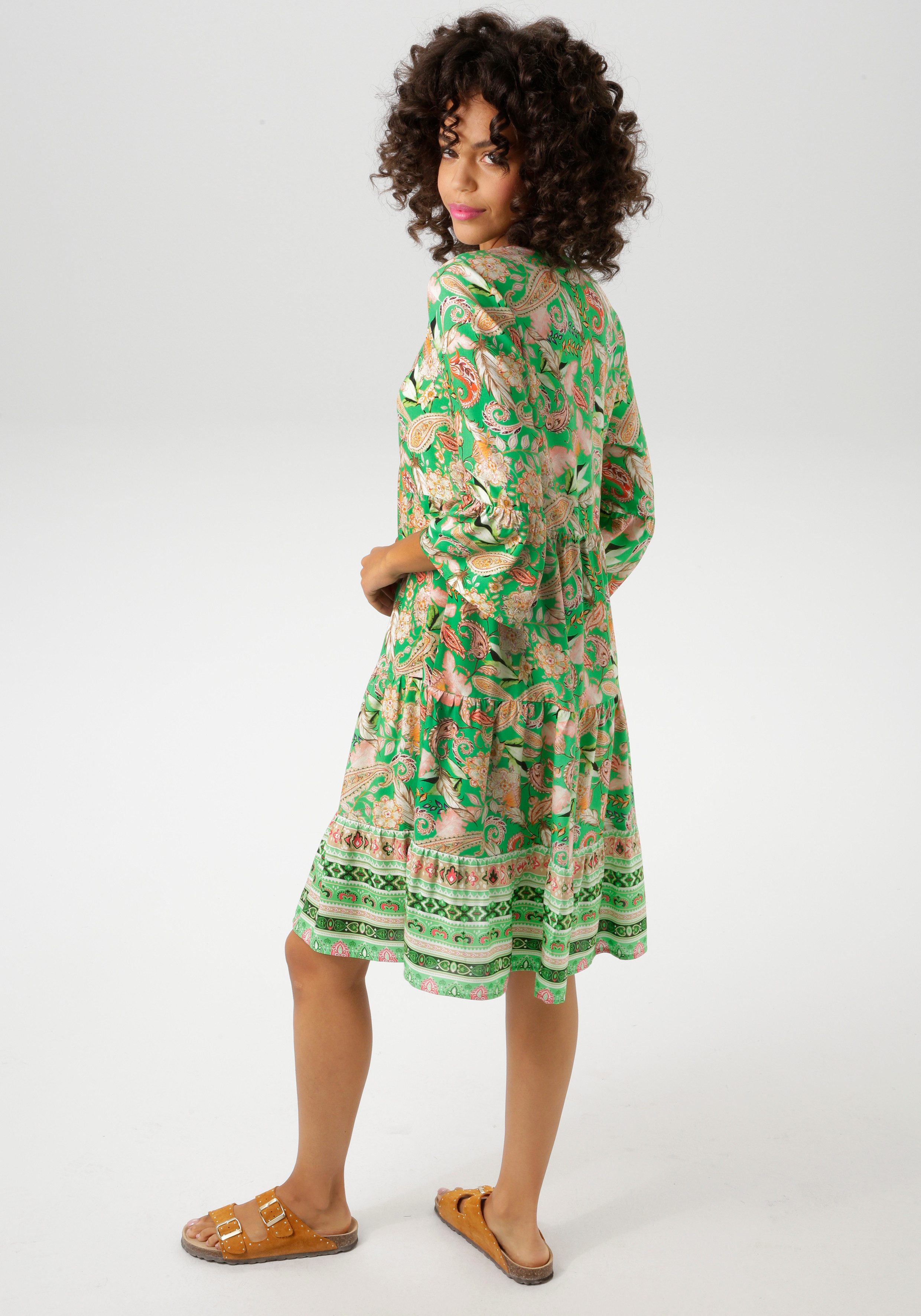 Aniston CASUAL Tuniekjurk met fantasierijke kleurharmonieuze print nieuwe collectie
