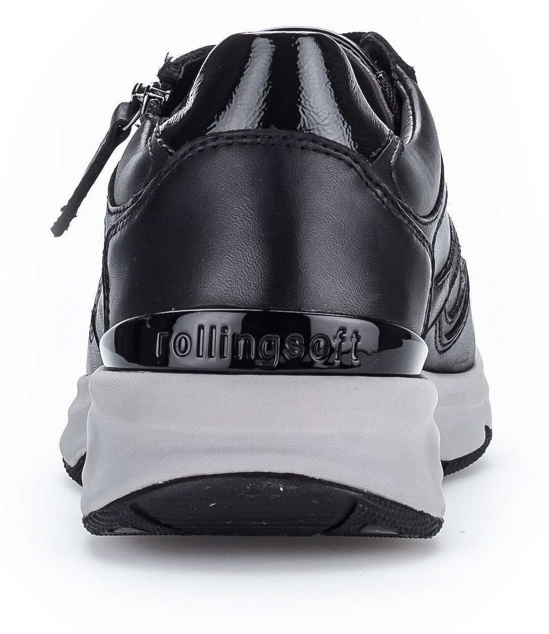 Gabor Rollingsoft Sneakers met sleehak vrijetijdsschoen, lage schoen, veterschoen, logo op de hiel