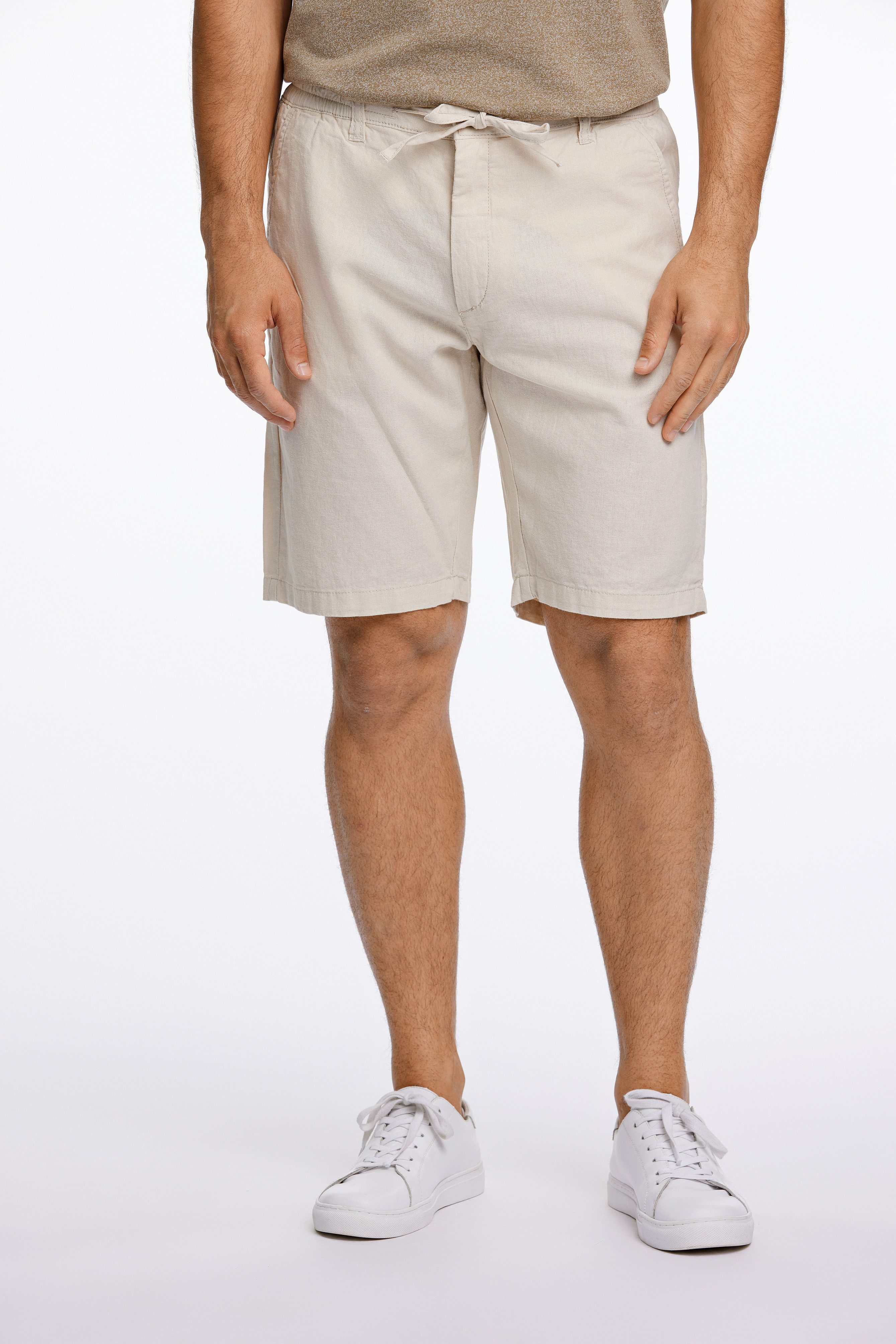 LINDBERGH Chino-short met linnen heren bermuda broeken maat L beige