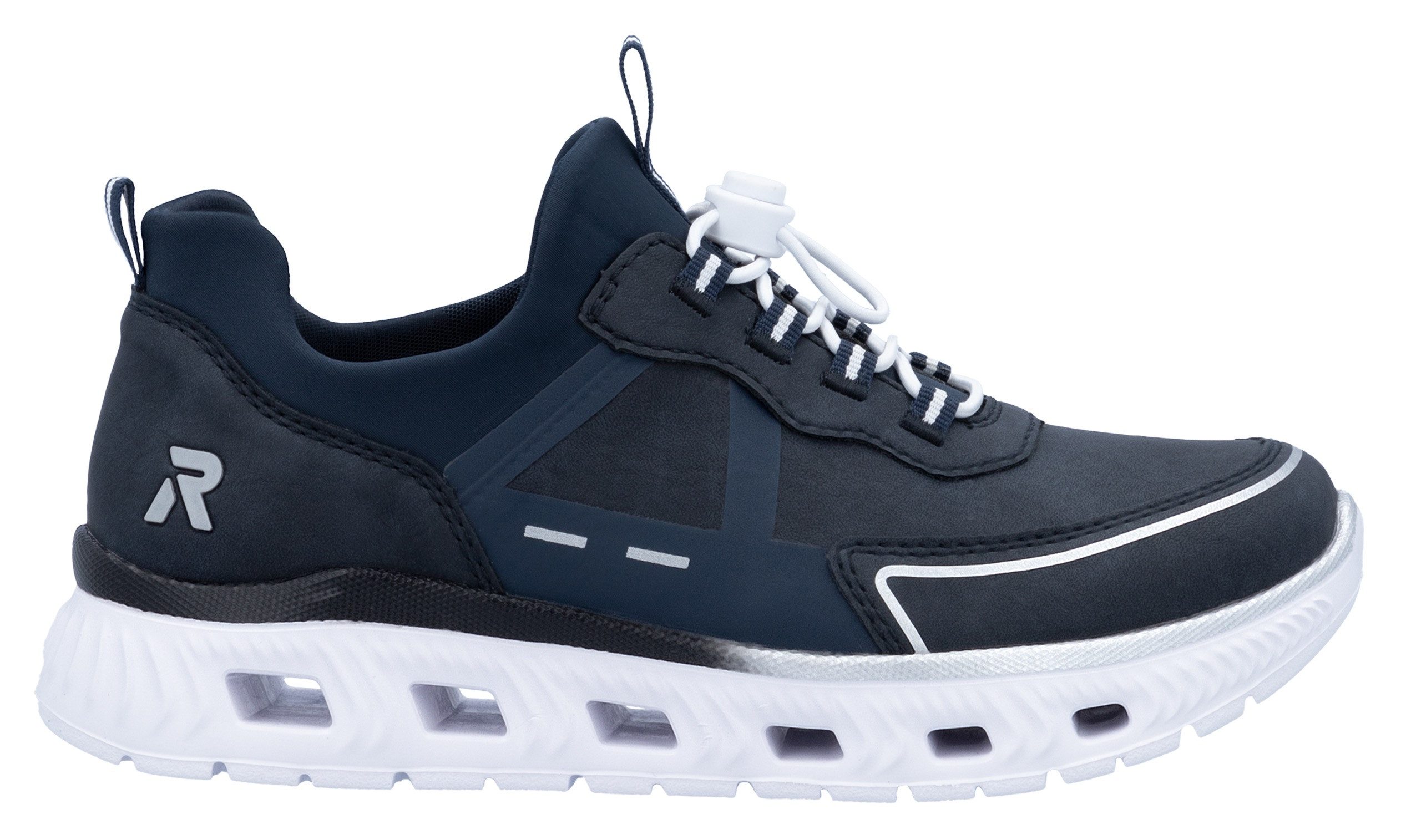 RIEKER Sport Slip-on sneakers , instapschoen, lage schoen, vrijetijdssneaker met snel sluiting