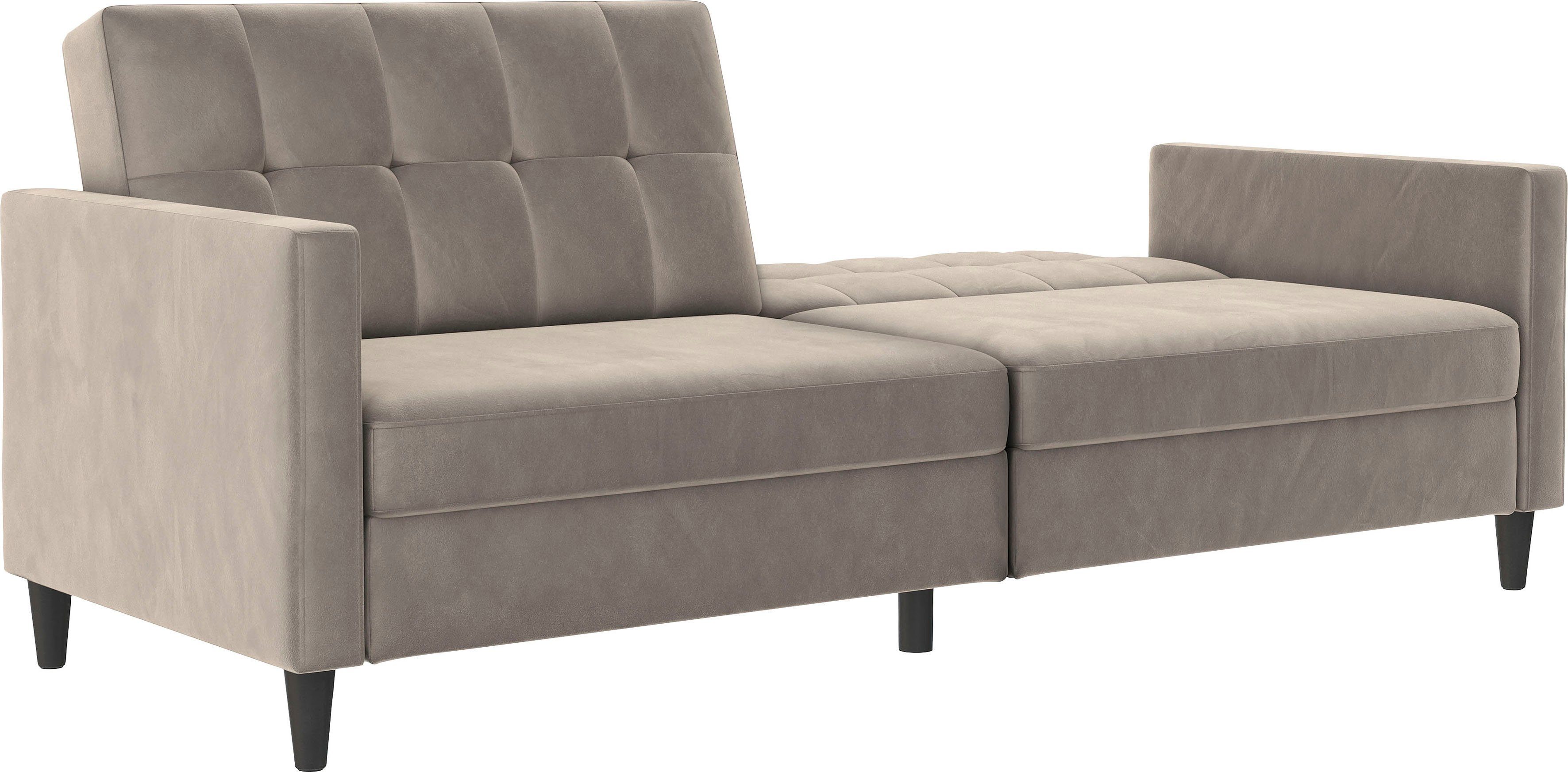 Dorel Home 3-zitsbank Hartford II Slaapfunctie, rugleuning 2-delig, 3-voudig verstelbaar, zithoogte 43 cm